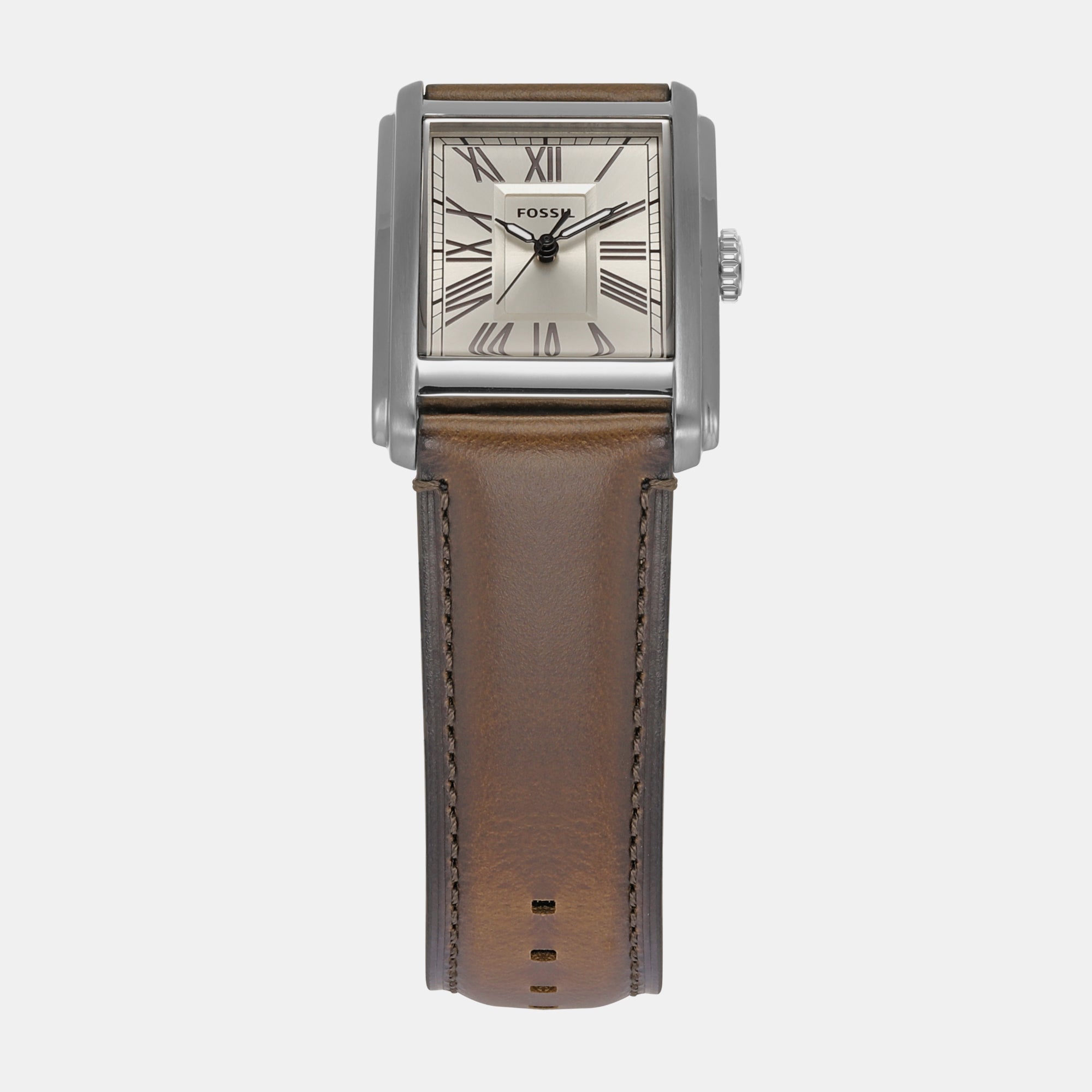 Fossil Carraway Men Quartz Cream Dial Analog Leather Watch FS6012 - view 2