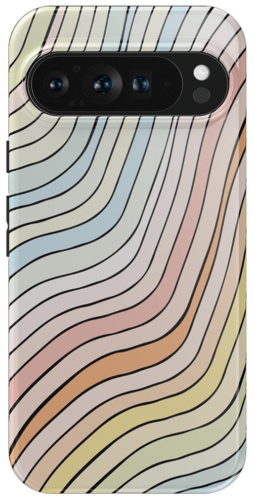 Casetry Ride The Wave | Pastel Rainbow Lined Google Pixel Case - view 16