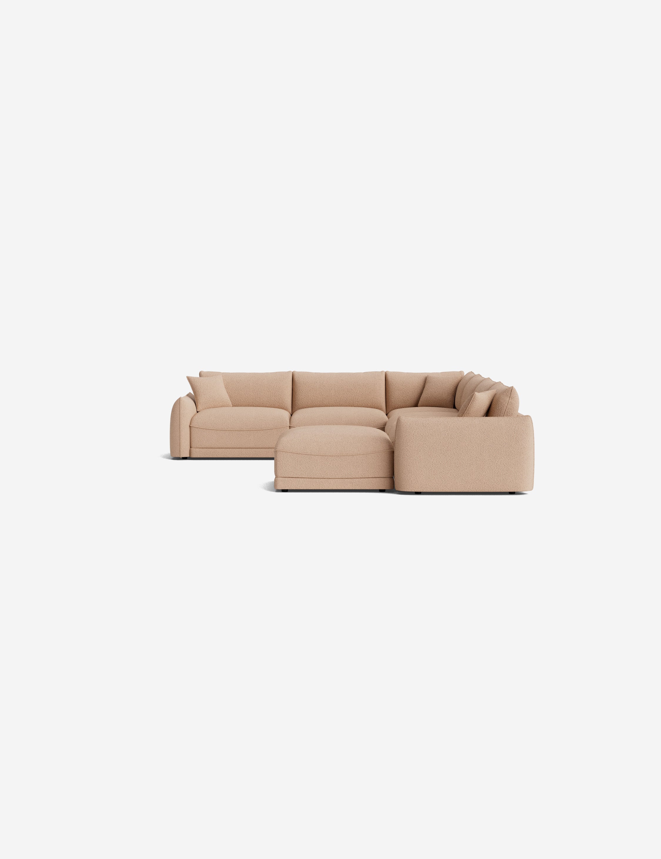 Lulu and Georgia Balmer Modular Corner Sectional Sofa With Ottoman - view 131