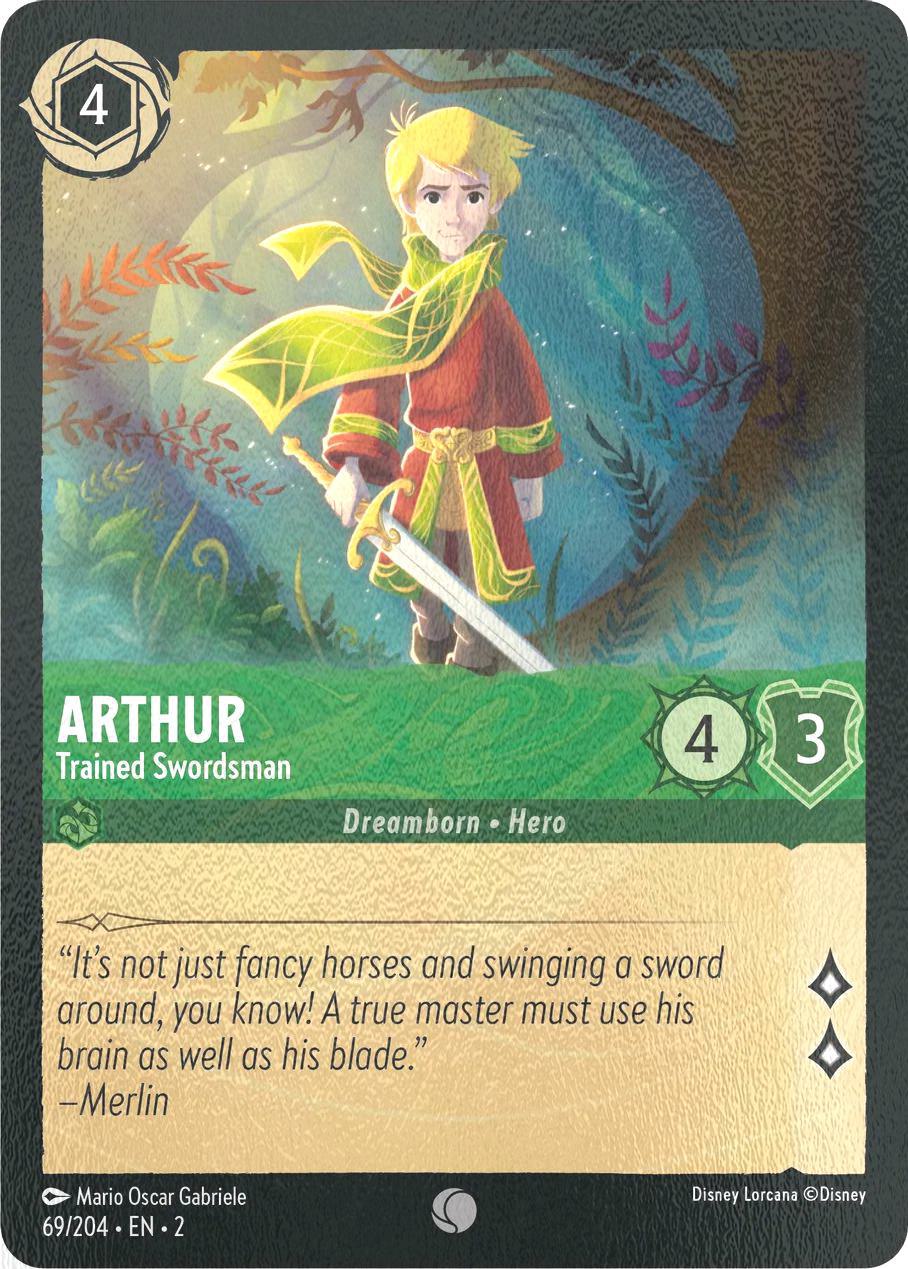 Floodborn cold foil – Lorcana Arthur - Trained Swordsman - 69/204 [Rise Of The Floodborn] [Cold Foil]