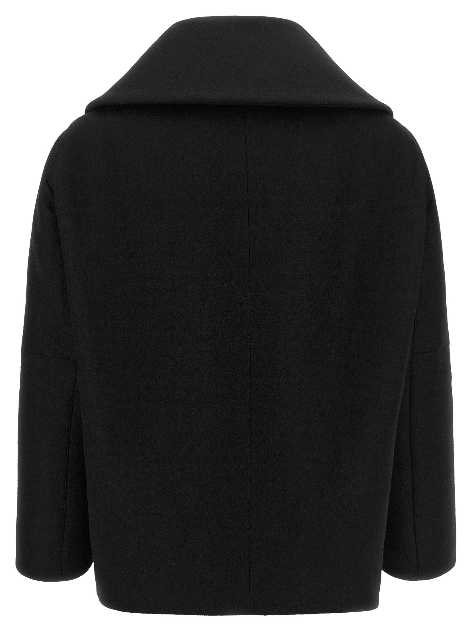 Balenciaga Asymmetrical Neck Caban – 100% wool - view 2