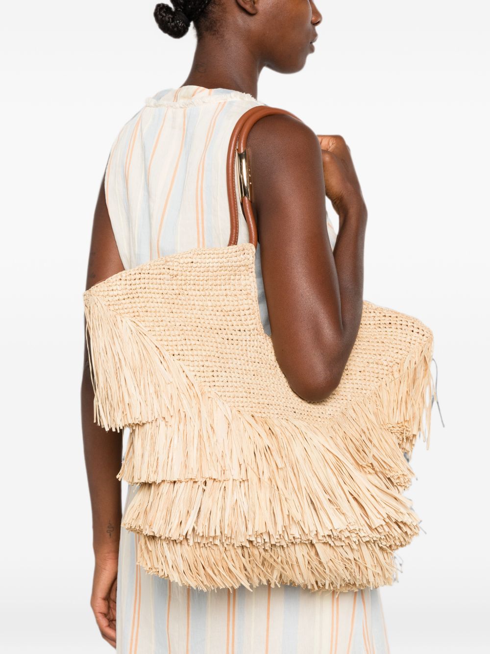 Zimmermann Woven Fringe Tote – 100% Raffia - view 2
