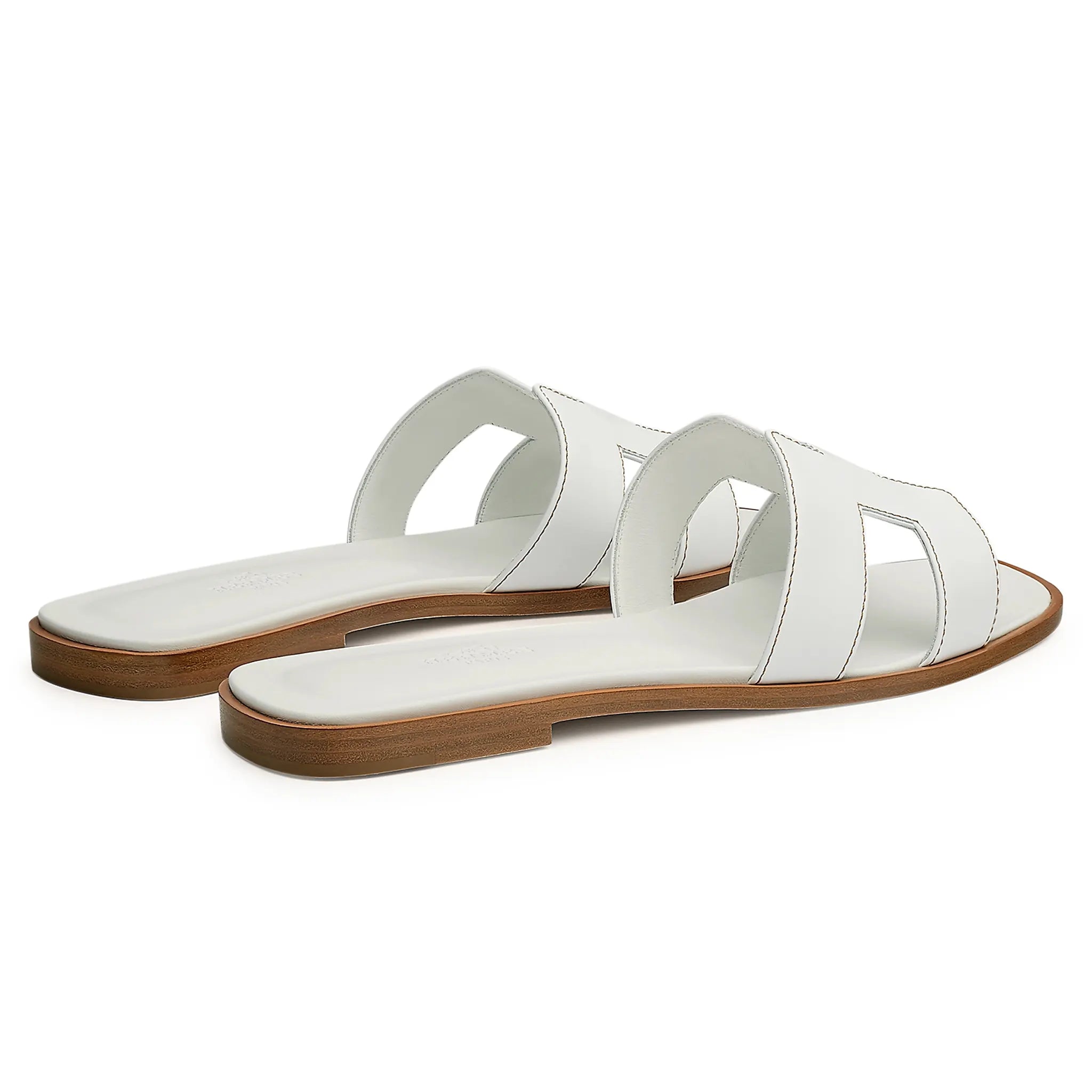 Hermès Paris Oran White Sandal - view 4