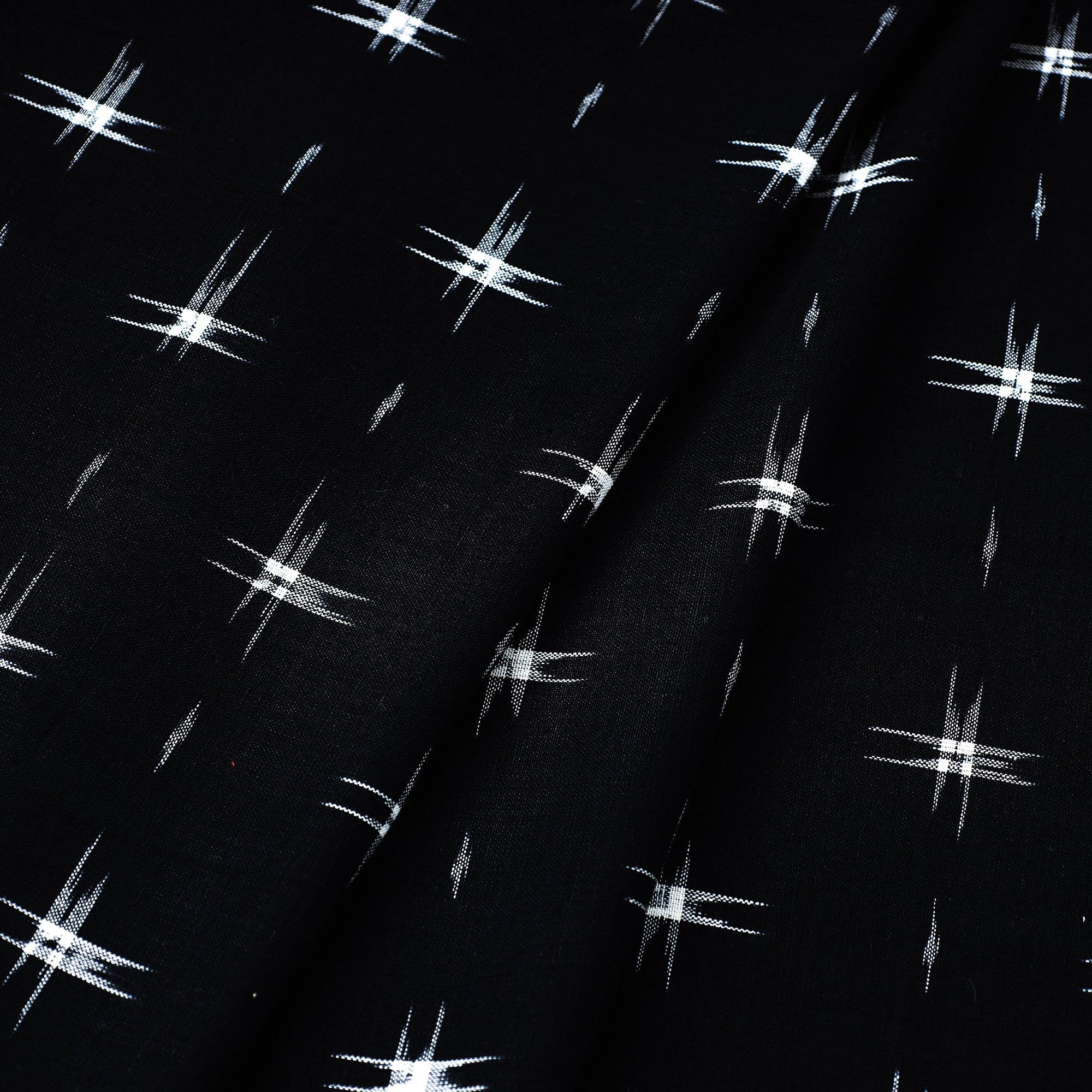 SOUTH KARGHA Black - Handloom Cotton Pochampally Double Ikat Fabric 04 - view 2