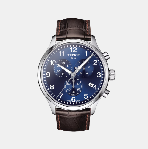 Tissot Chrono Xl Classic Men Quartz Blue Dial Chronograph Leather Watch T1166171604700