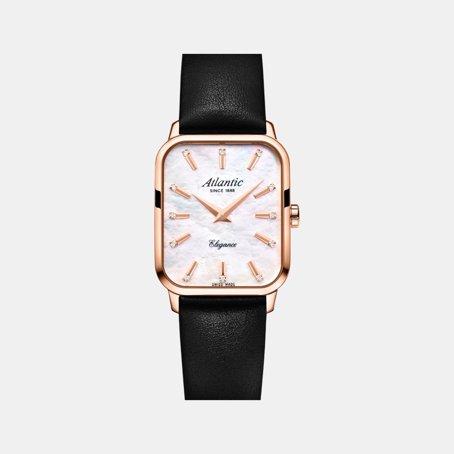 Atlantic Elegance Belle Women Quartz White Mother Of Pearl Dial Analog Leather Watch 30040.44.09L