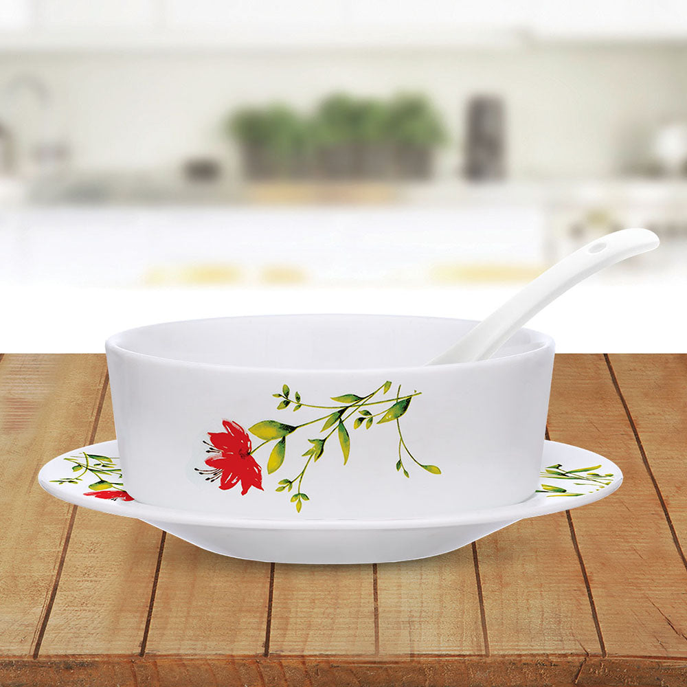 My Borosil Larah by Borosil Oriental Soup Bowl w Saucer Set