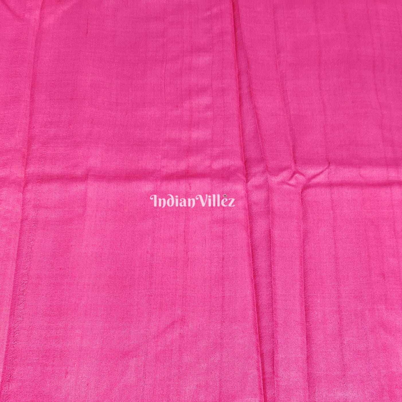 IndianVillèz Pink Pure Tussar Silk Fabric - view 2