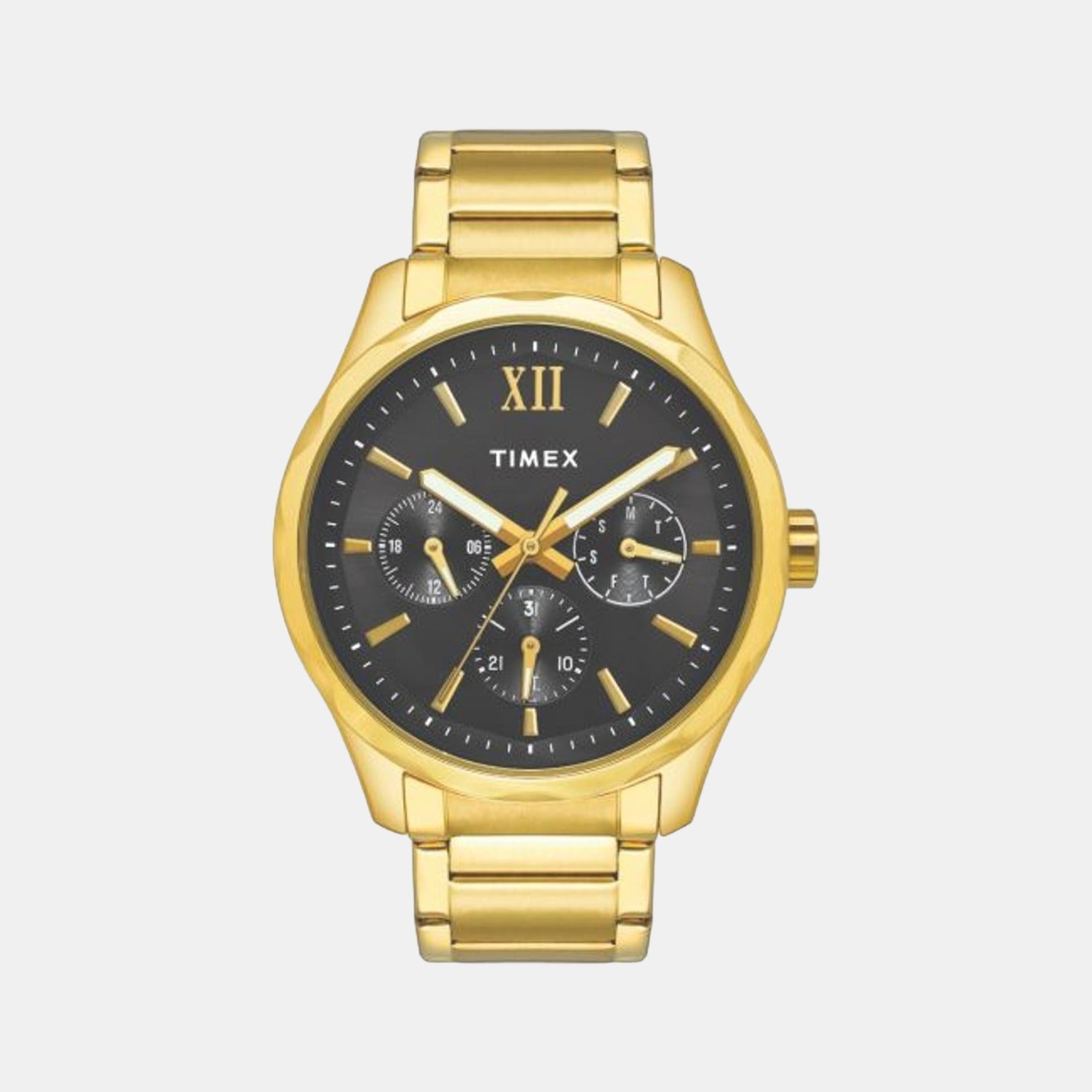 Timex Empera Men Quartz Black Dial Chronograph Stainless Steel Watch TW0TG7603