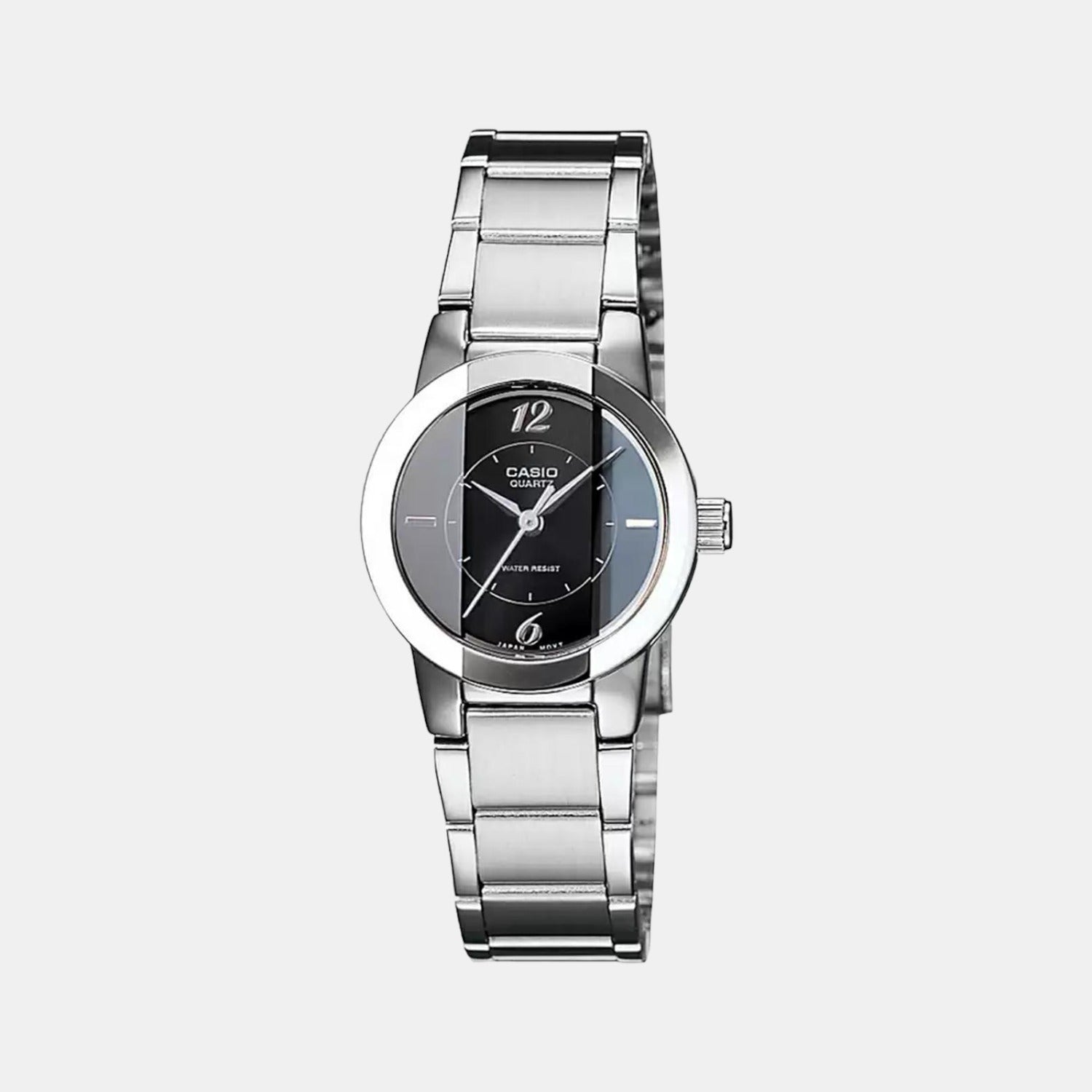Casio Enticer Women Quartz Black Dial Analog Stainless Steel Watch SH33