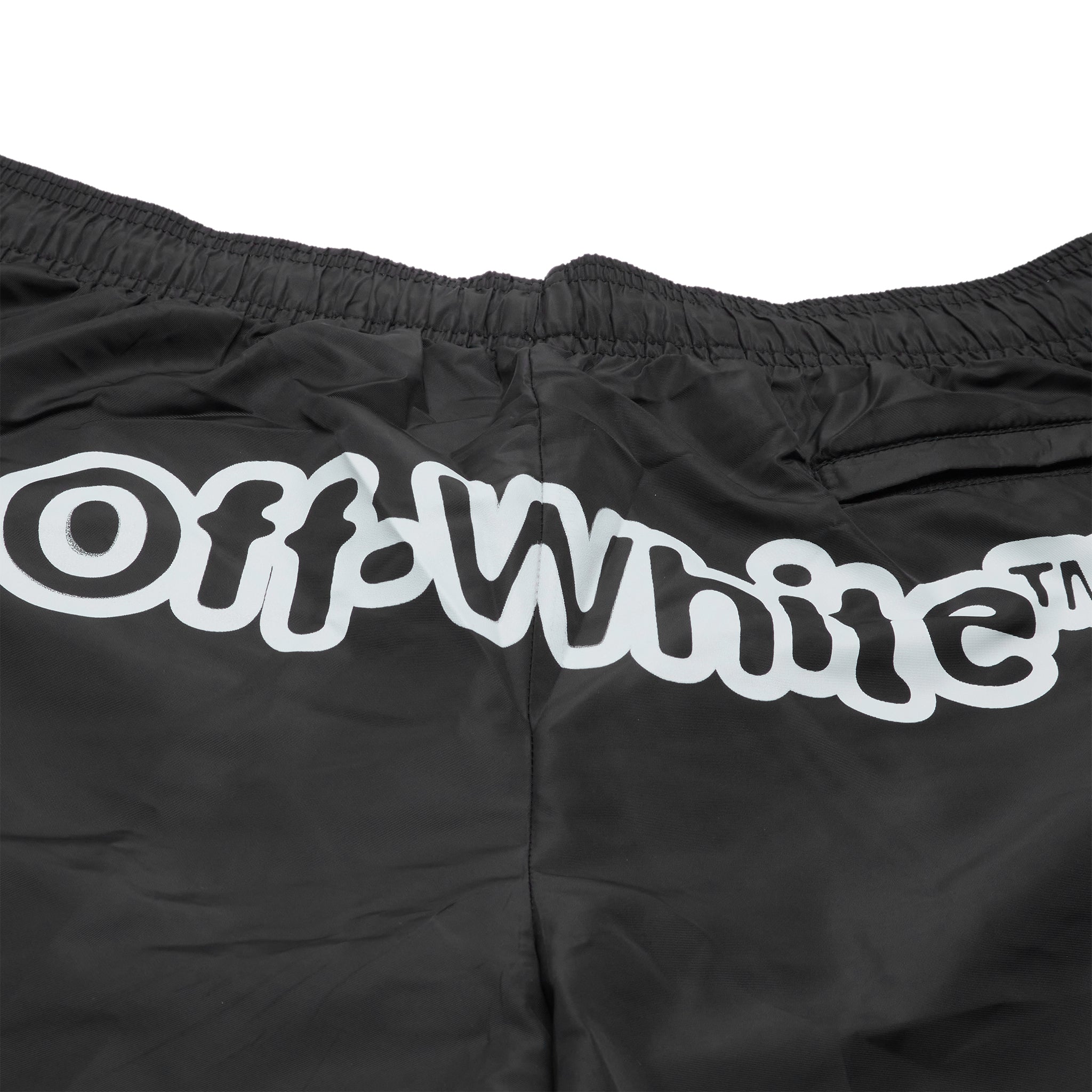 Off-White Blur Logo Print Black Swim Shorts - view 3