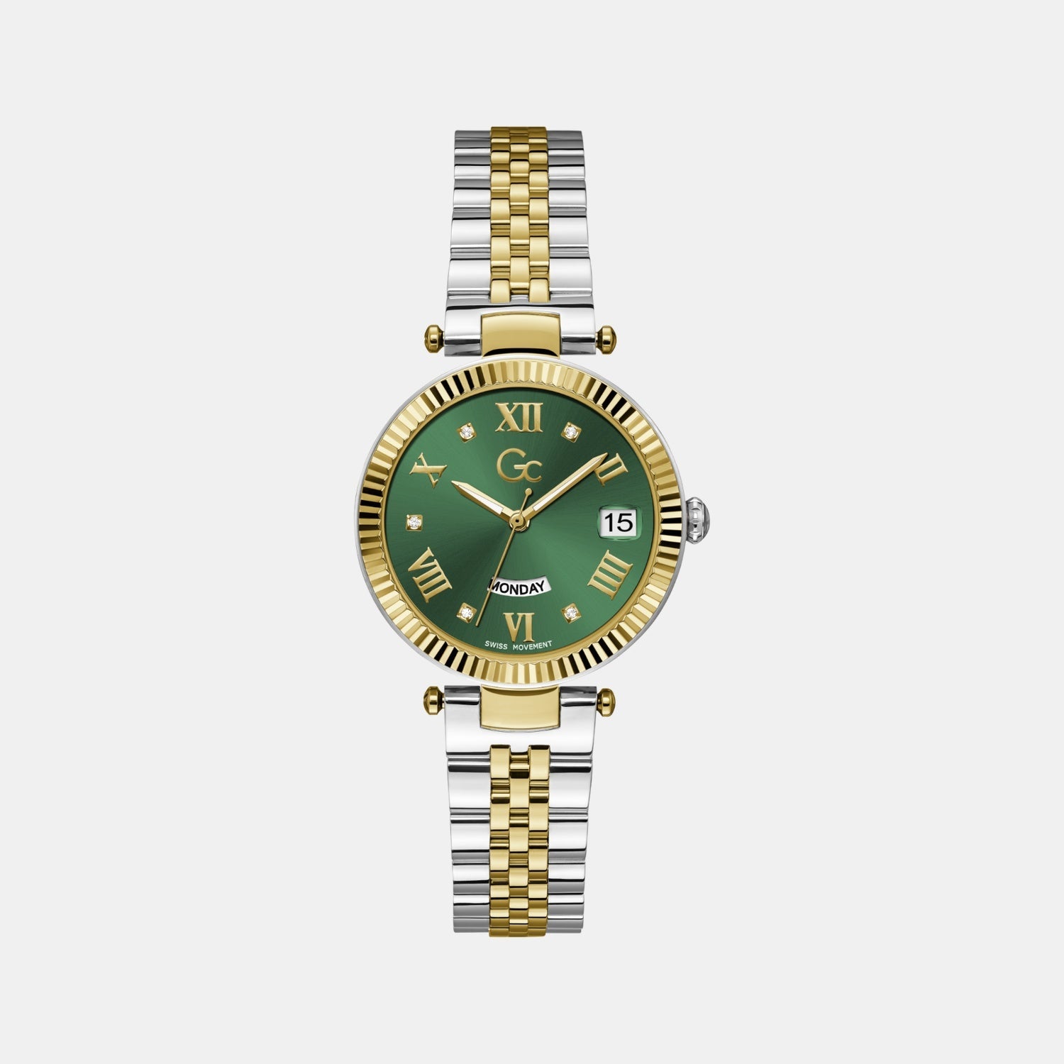 GC Flair Women Quartz Green Dial Analog Stainless Steel Watch Z01019L9MF