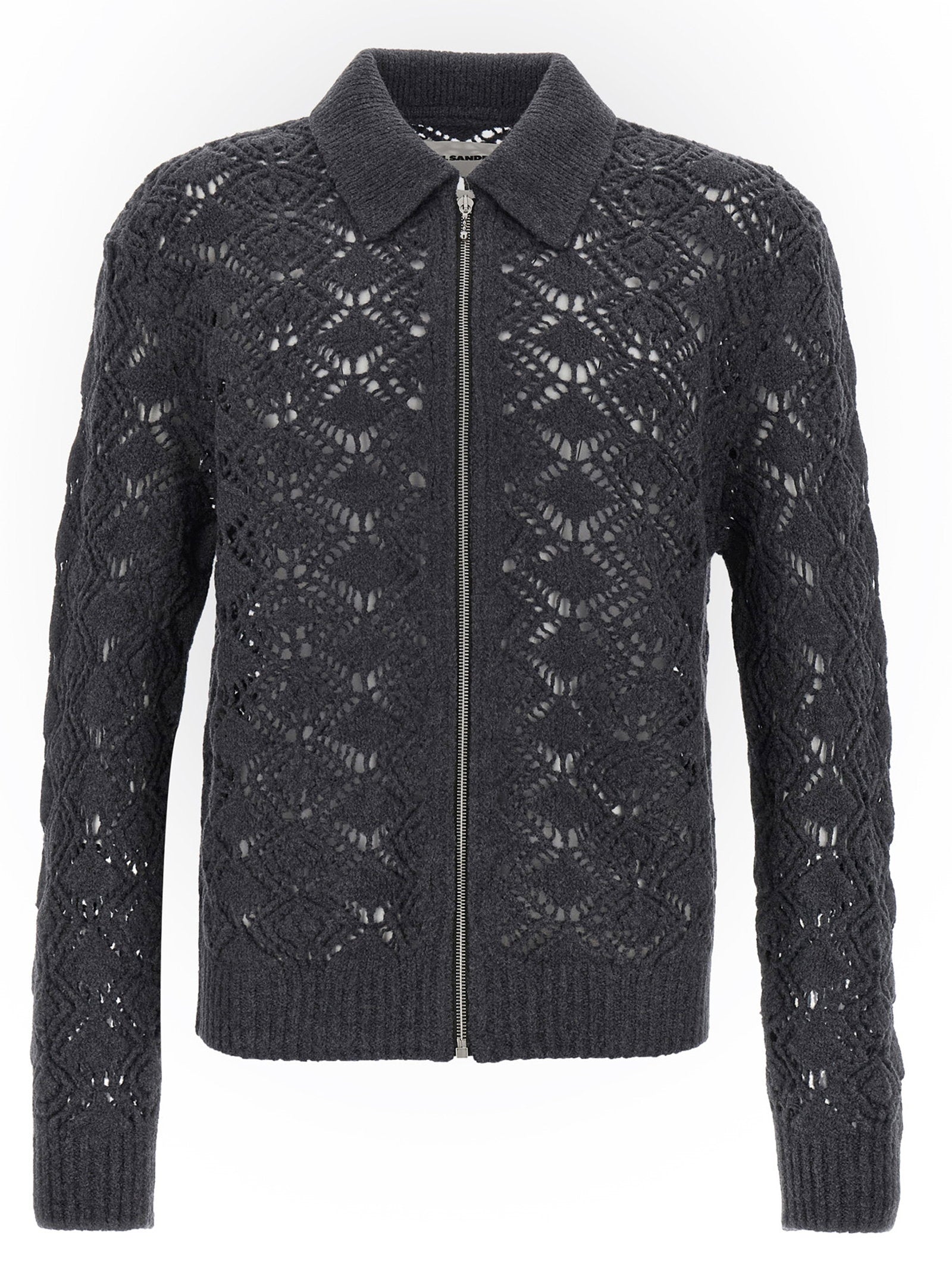 Jil Sander Openwork Wool Cardigan – 100% virgin wool