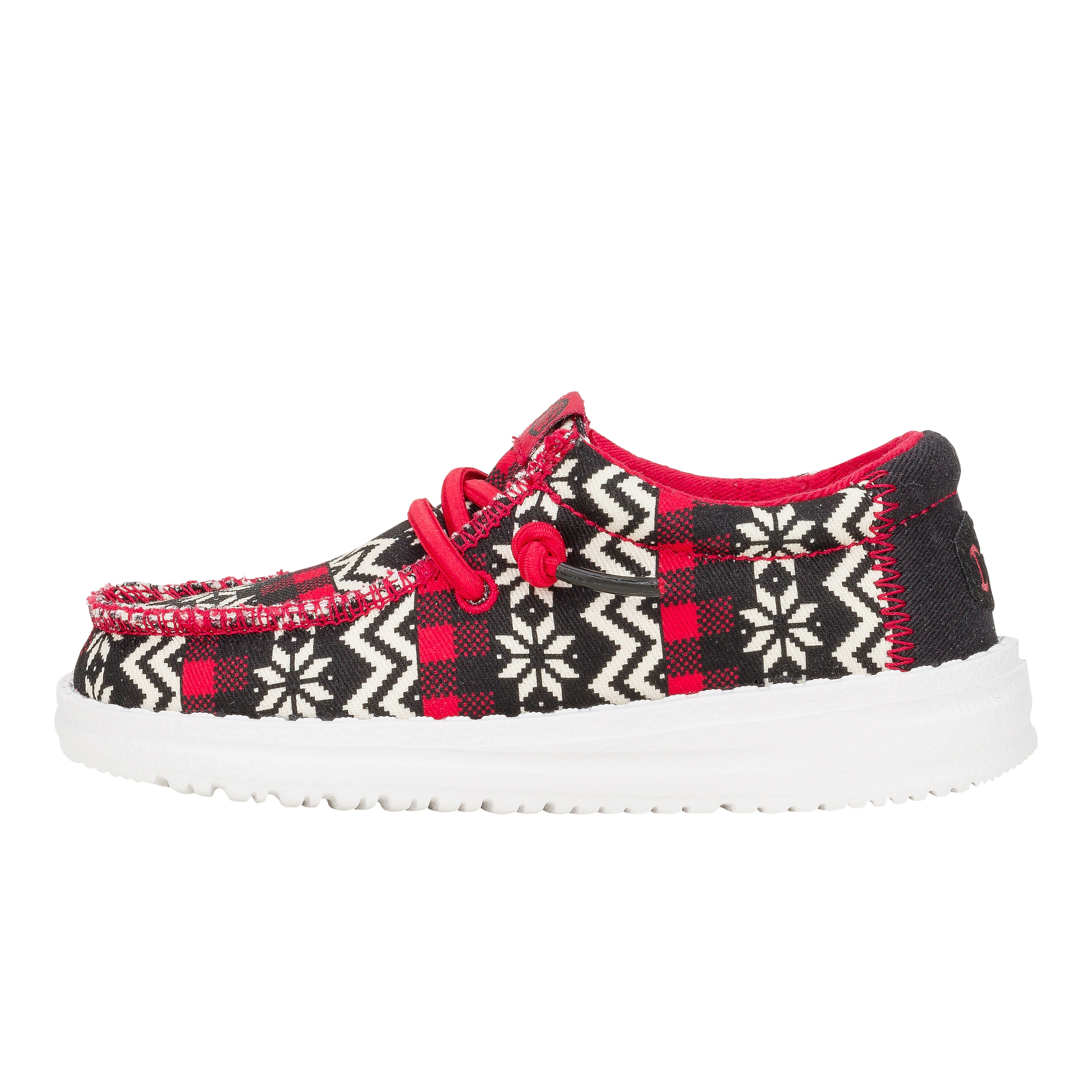 HEYDUDE shoes Wally Youth Ugly Sweater - Sweater Black/Red
