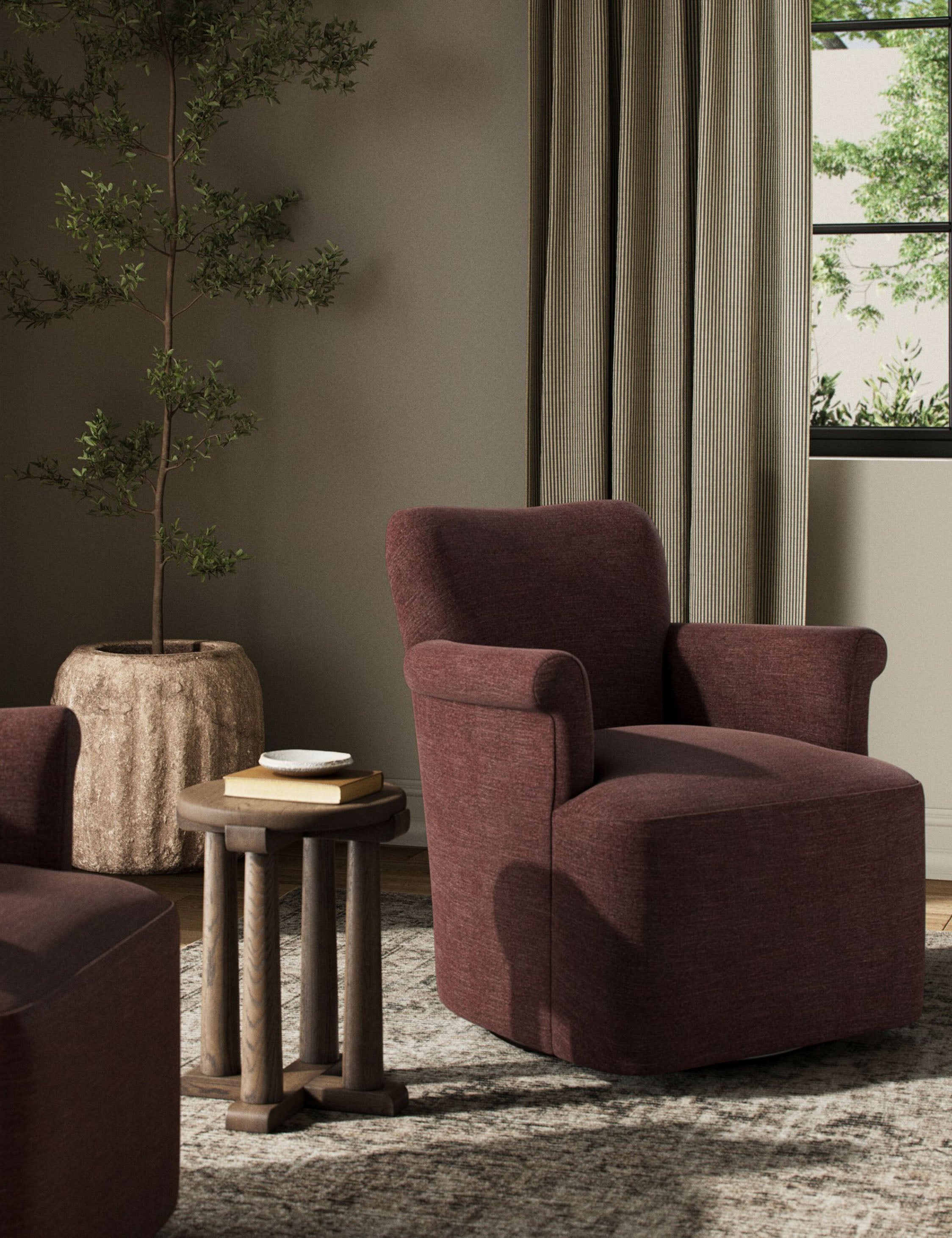 Lulu and Georgia Camellia Swivel Chair by Amber Lewis x Four Hands - view 20