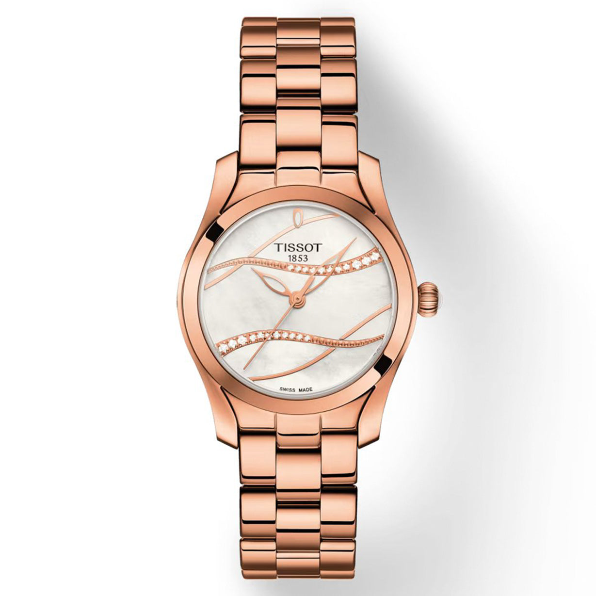 Tissot T-Lady White Mother-Of-Pearl Dial Women 30mm - view 4