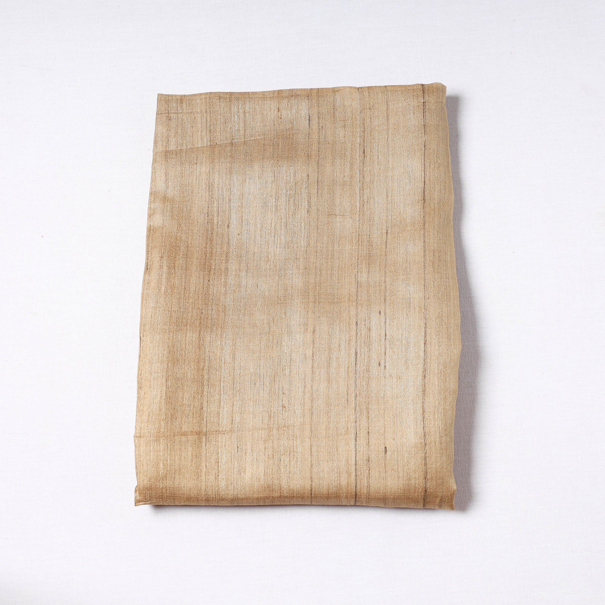 ITOKRI CRAFTS INITIATIVE Beige - Vidarbha Handloom Pure Tussar Ghicha Silk Precut Fabric 01