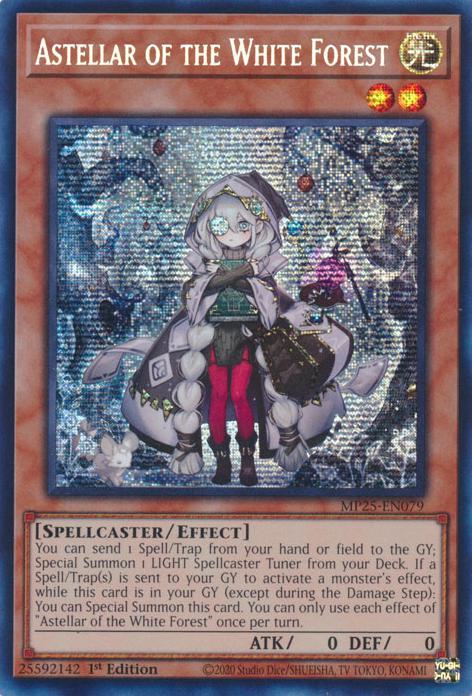 Yu-Gi-Oh! Astellar of the White Forest - MP25-EN079 - Prismatic Secret Rare - 1st Edition