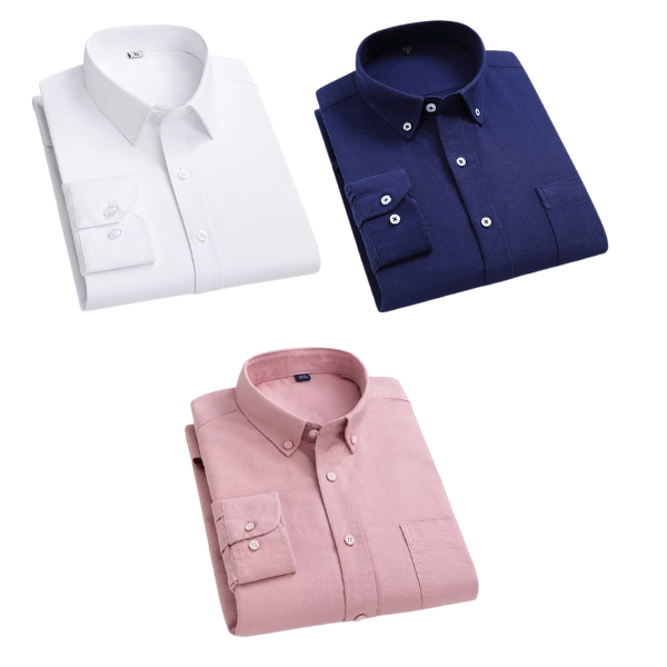 BlackTree Combo of 3 Cotton Shirt for Man ( White,Navy Blue and Pink )
