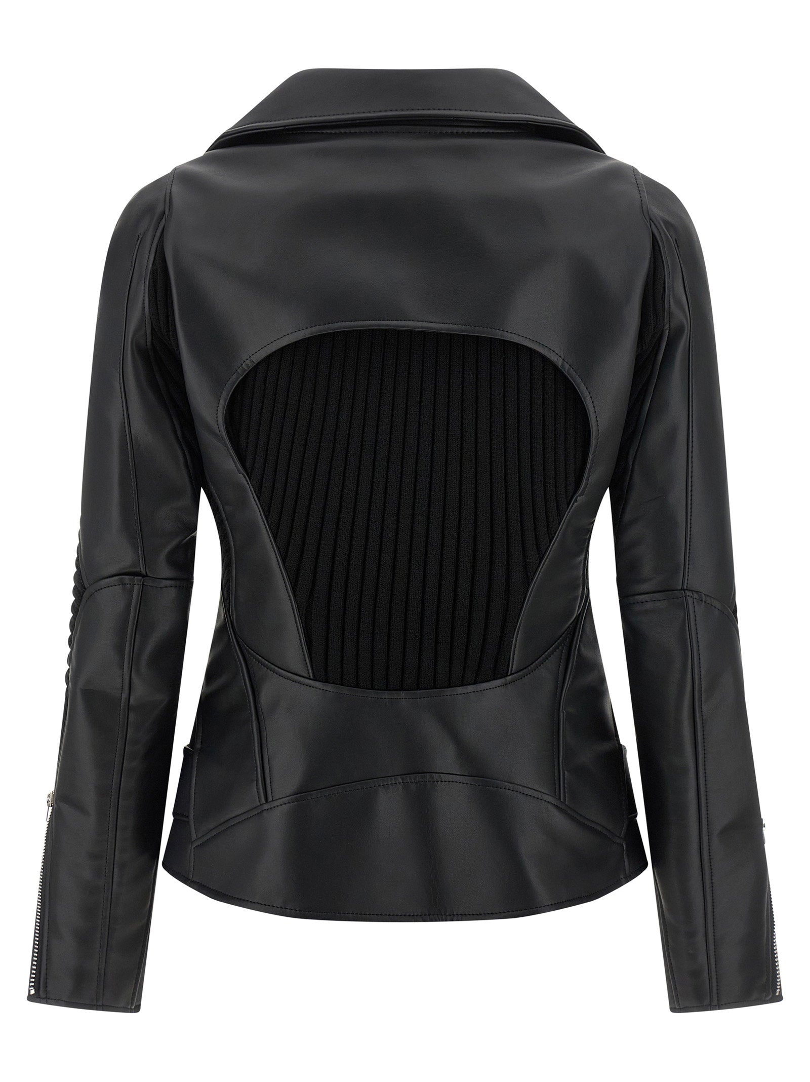 Junya Watanabe Knitted Insert Jacket – 100% synthetic leather - view 2