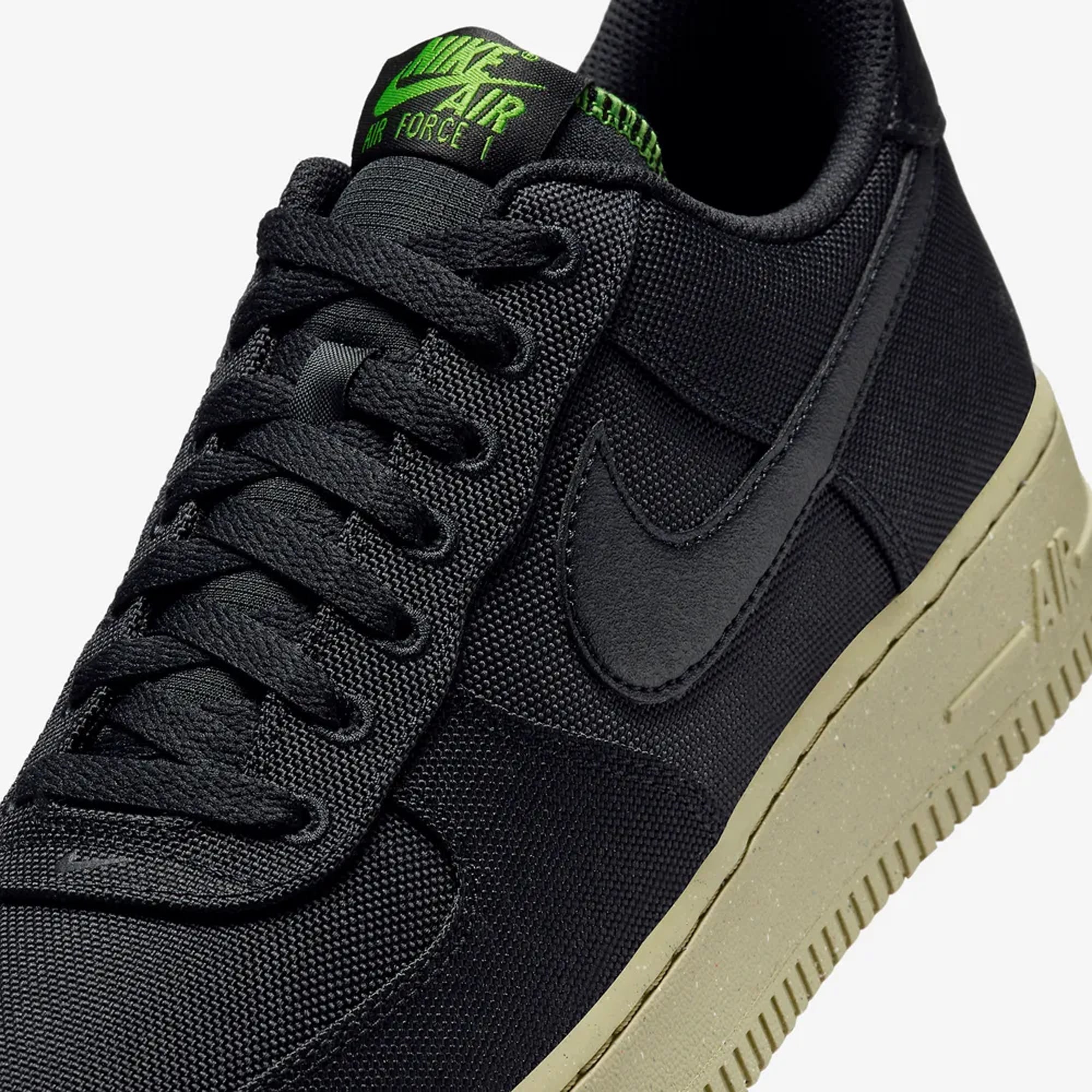 Nike | AIR FORCE 1 '07 LV8 { BLACK/BLACK-NEUTRAL OLIVE-CHLOROPHYLL - view 4