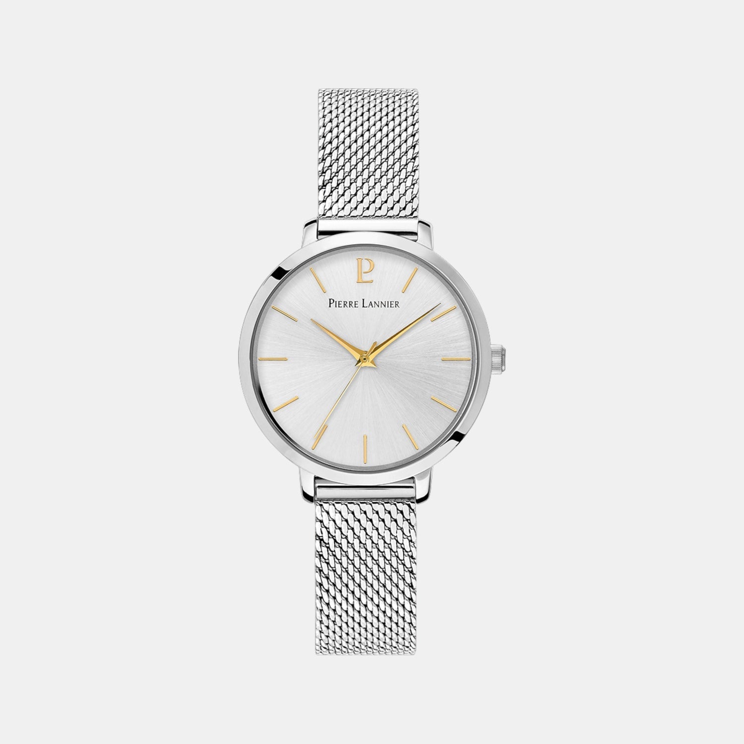 Pierre Lannier Chouquette Women Quartz Silver Dial Analog Stainless Steel Watch 034N621