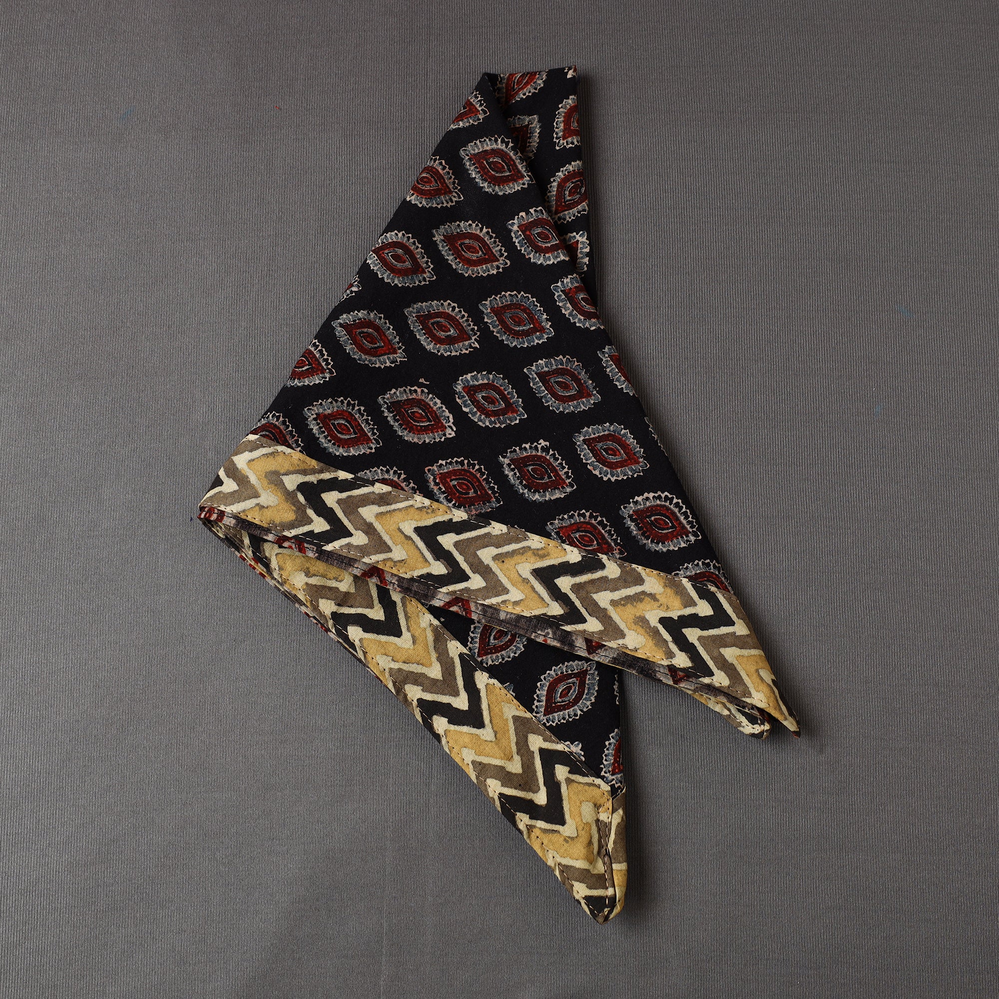 NOORI BAZAR Ajrakh Block Printed Cotton Bandana