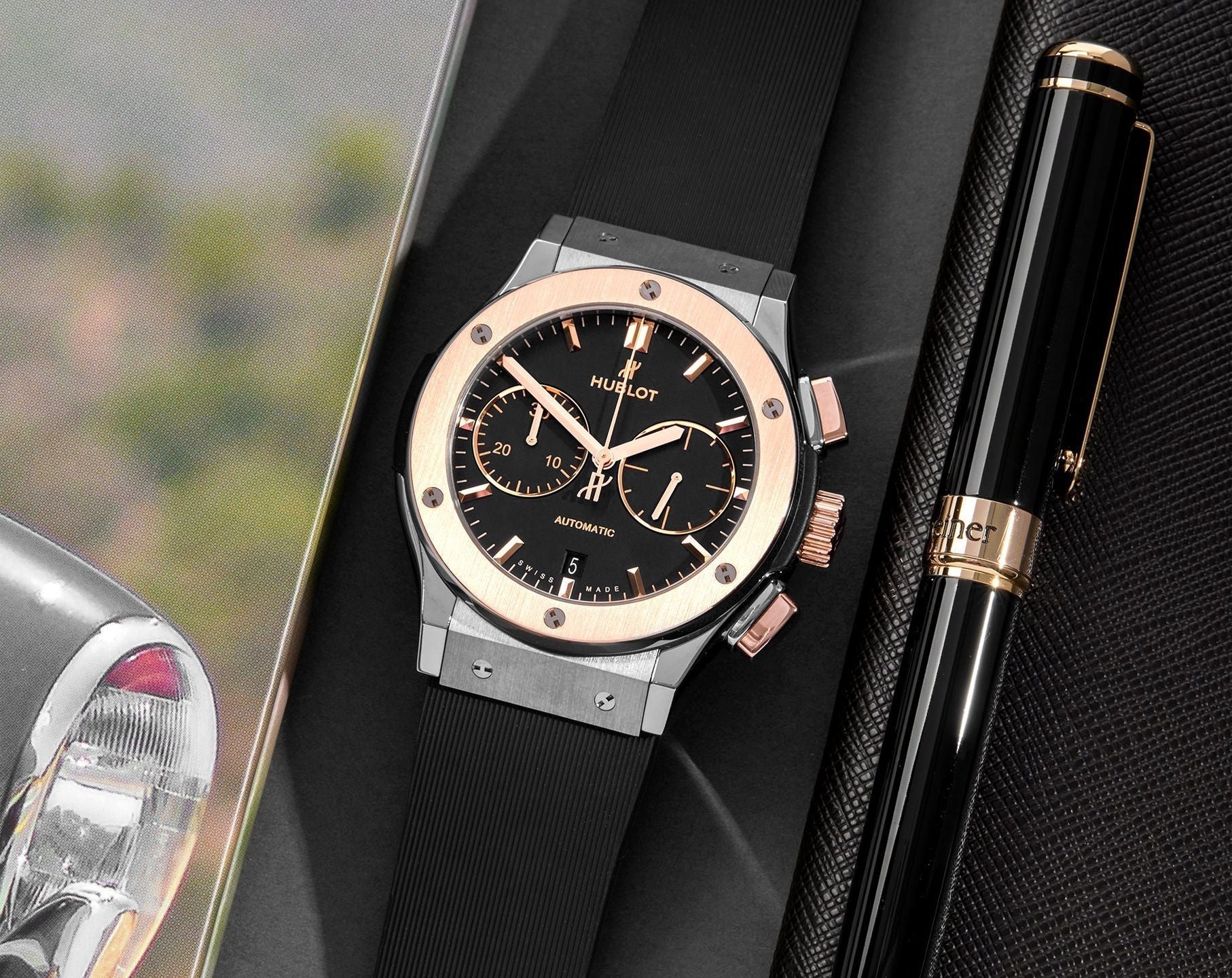 Hublot Classic Fusion Chronograph Titanium King Gold Black Dial Men 45mm - view 2