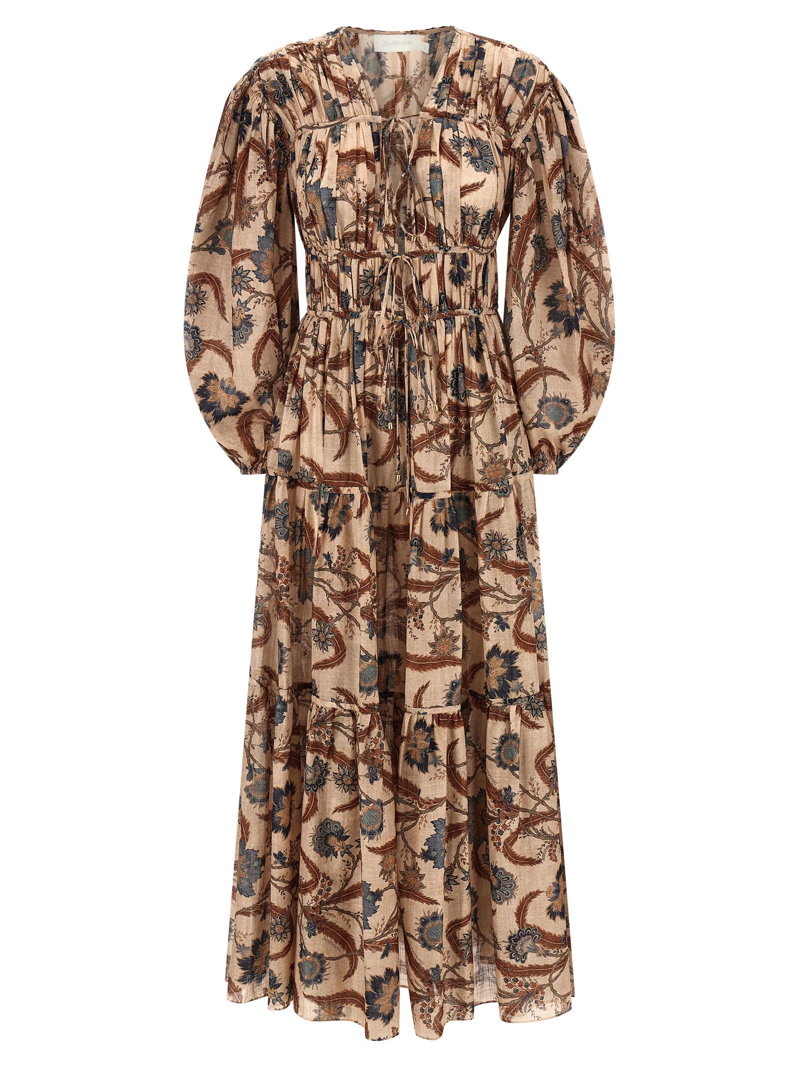 Zimmermann Ascension Tie Billow Maxi Dress – 100% cotton