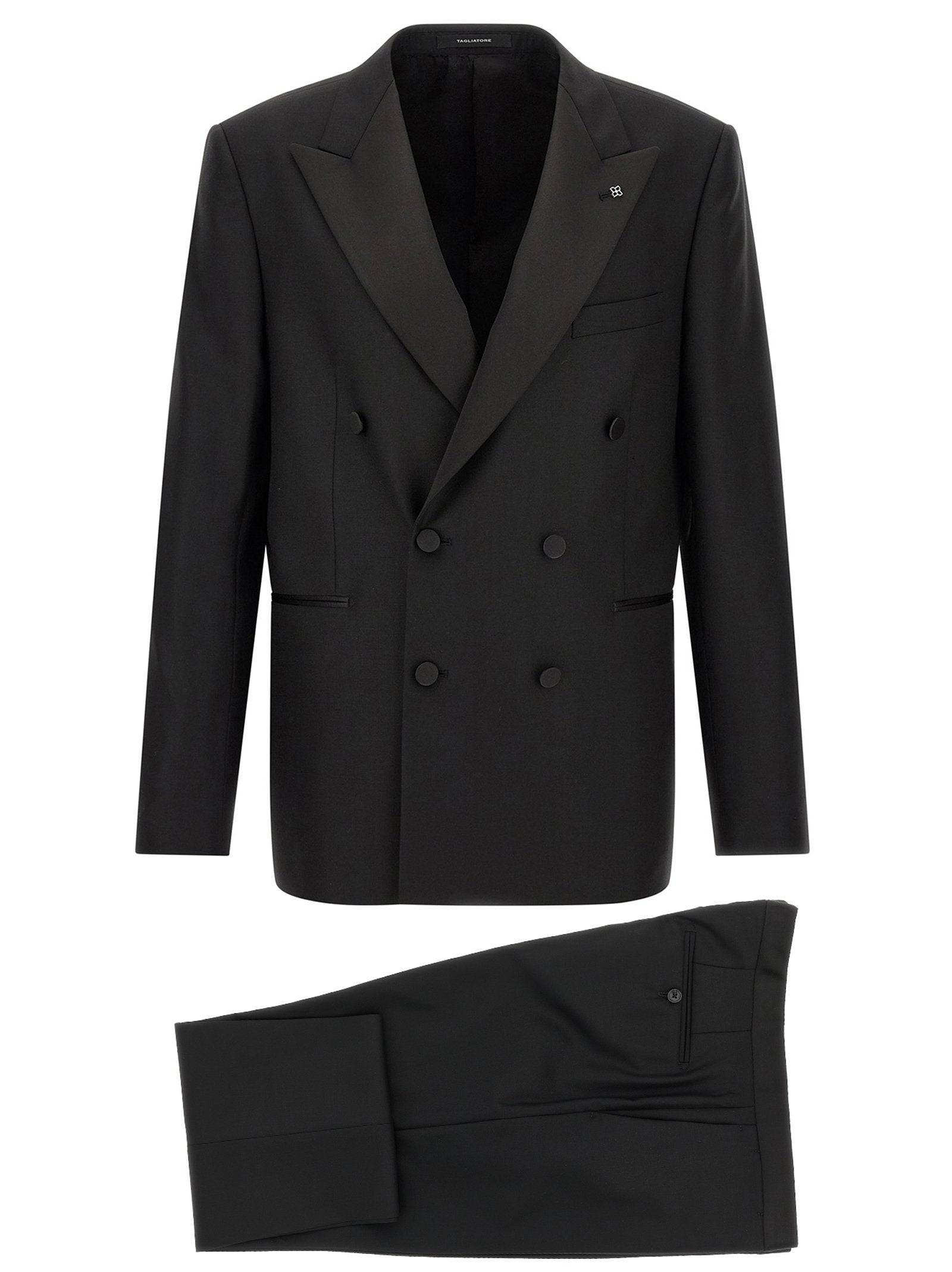Tagliatore Bruce Tuxedo Dress – 100% virgin wool