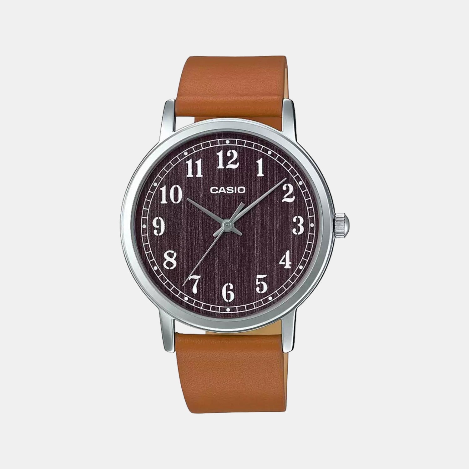 Casio Enticer Men Quartz Brown Dial Analog Leather Watch A1522