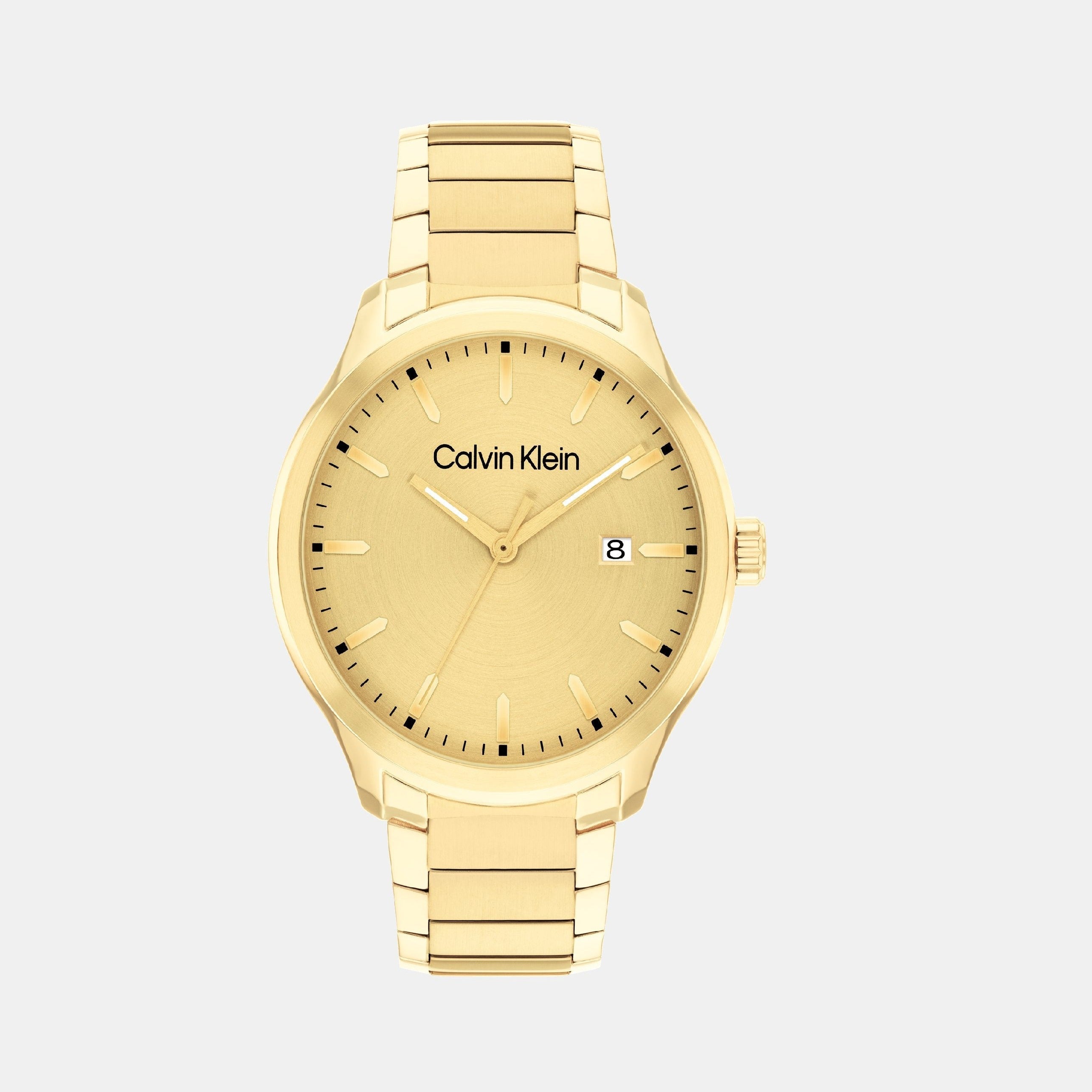 Calvin Klein Define Men Quartz Gold Dial Analog Stainless Steel Watch 25200349