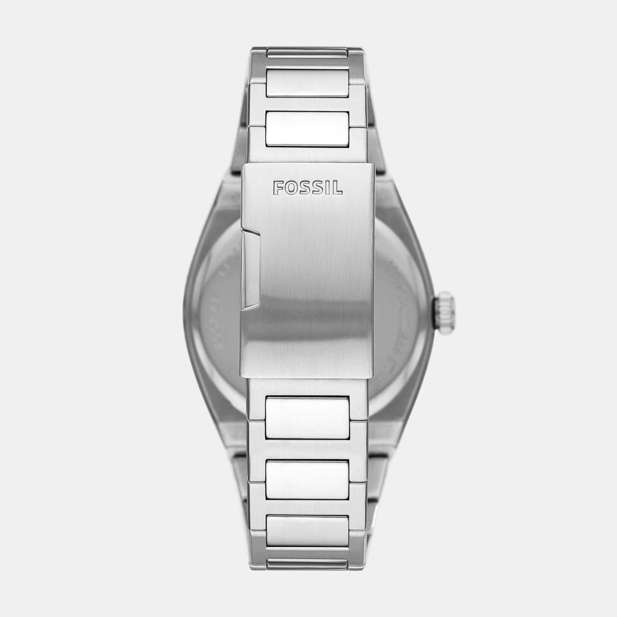 Fossil Everett Men Quartz Blue Dial Analog Stainless Steel Watch FS5986 - view 3