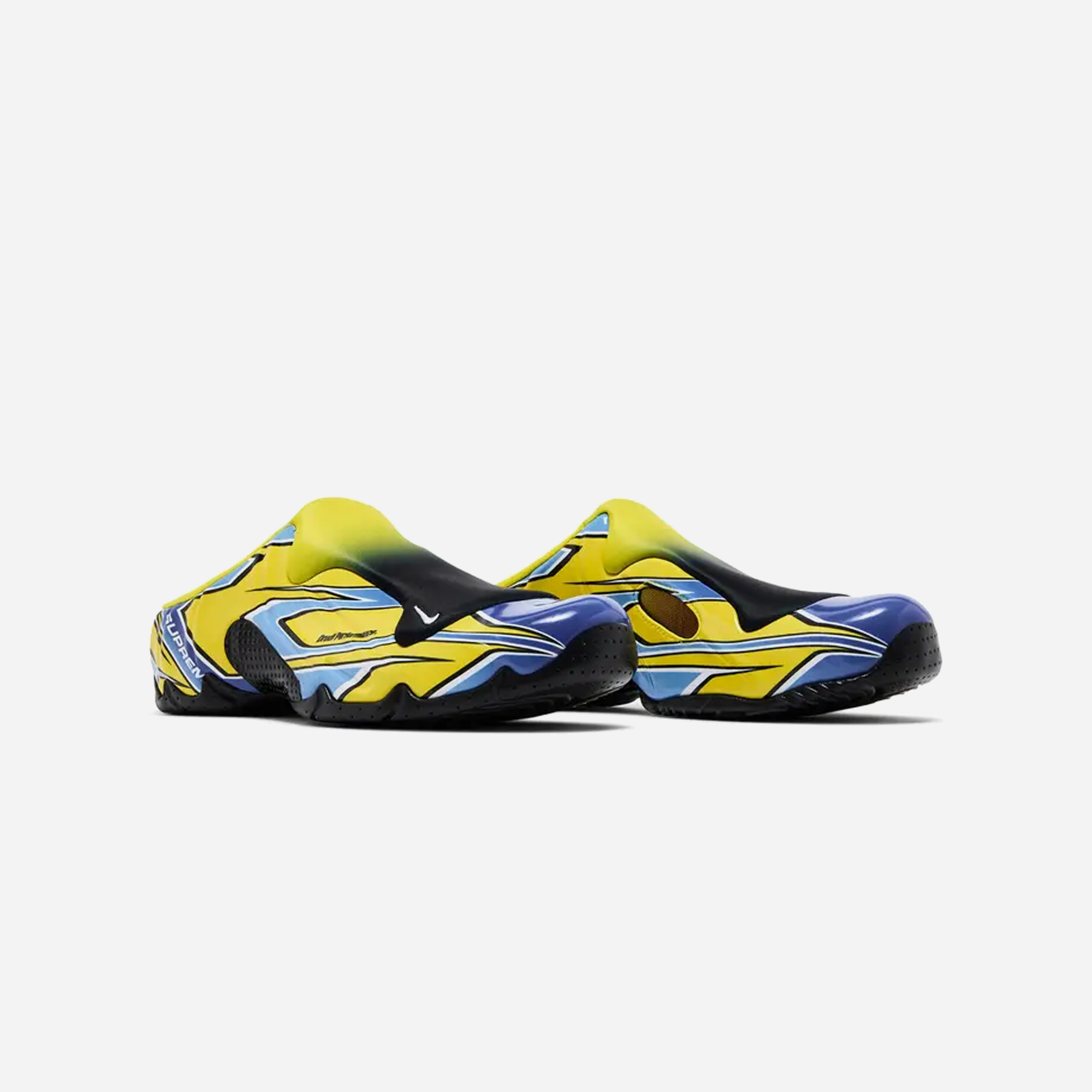 Nike X Supreme Clogposite Opti Yellow Blue - view 2