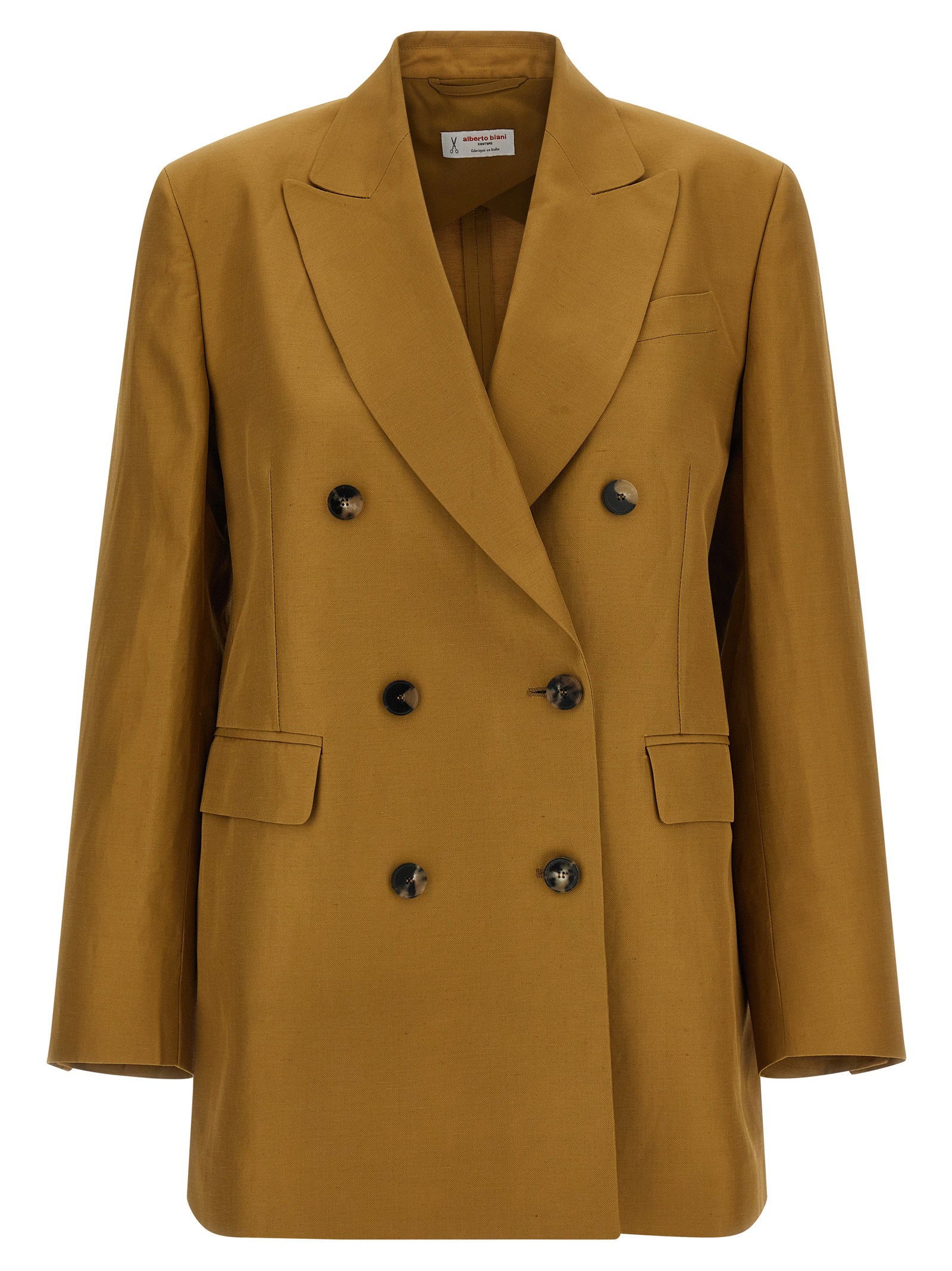 Alberto Biani Linen Viscose Blazer – 66% viscose, 34% linen