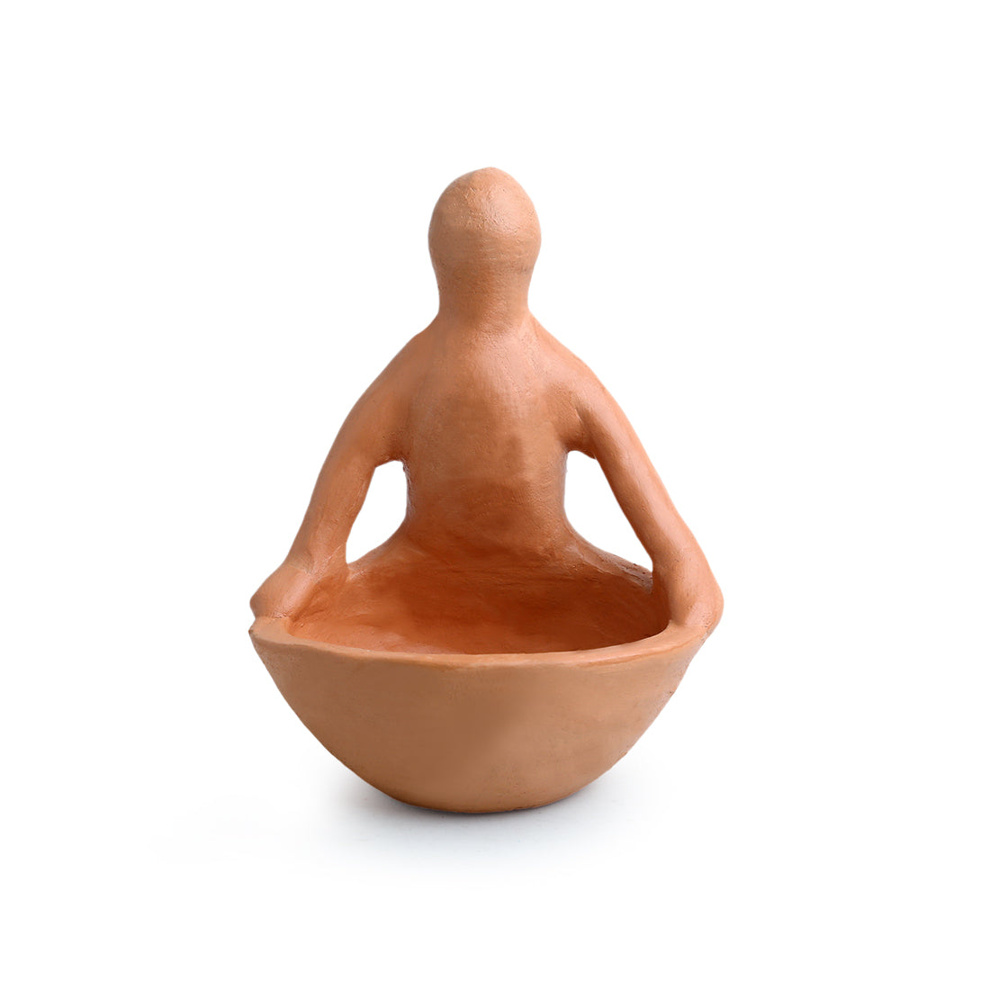 EXCLUSIVELANE 'Spirit of Earth' Handmade & Handpainted Terracotta Planter Pot (6 Inch) - view 2