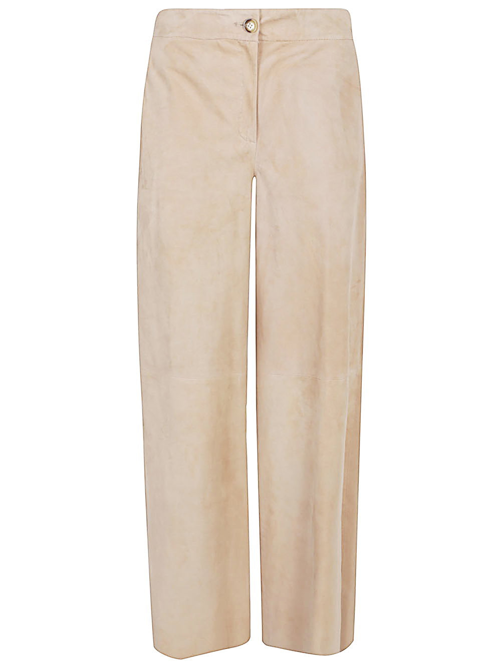 Via Masini 80 Suede leather trousers – LEATHER 100%
