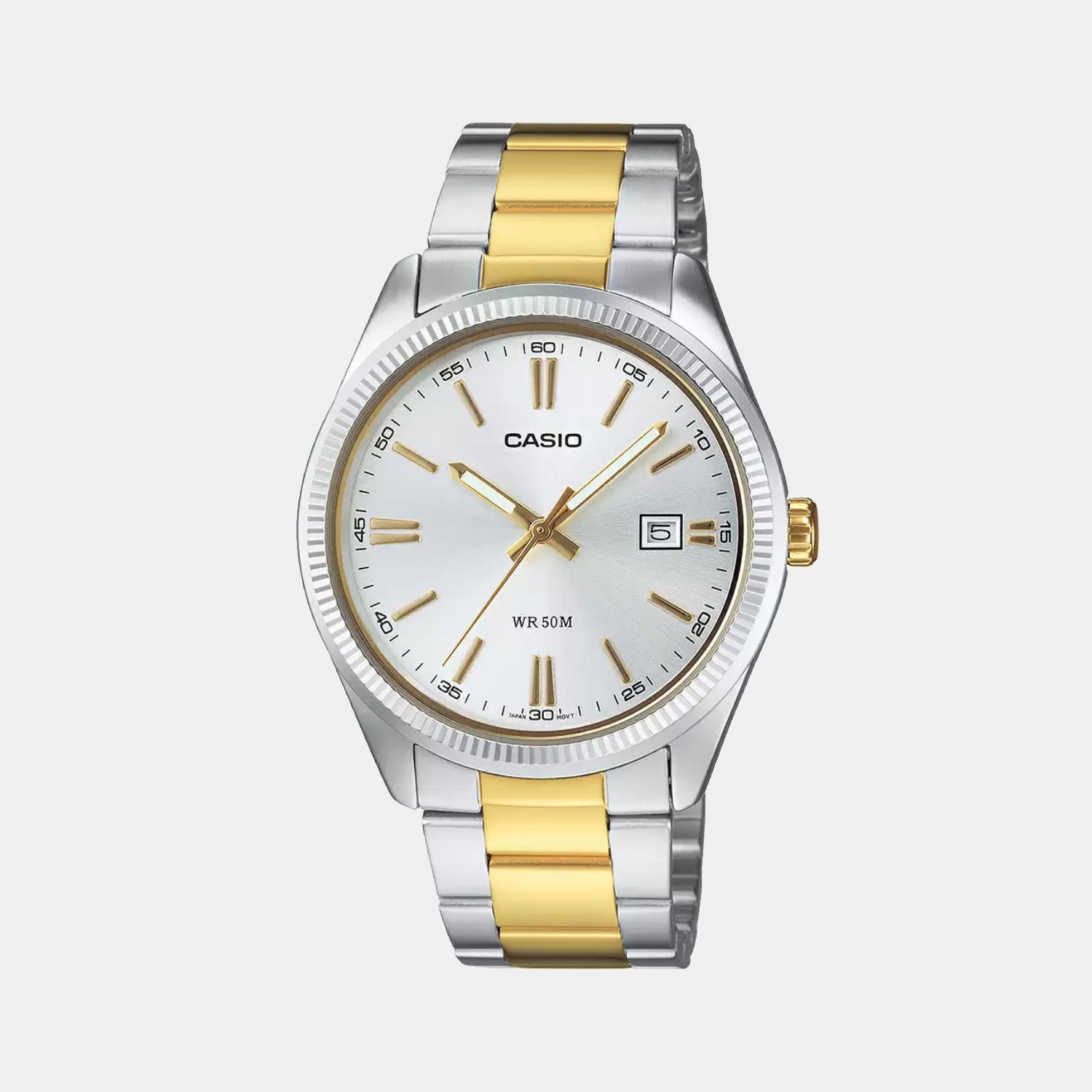 Casio Enticer Men Quartz Silver Dial Analog Stainless Steel Watch A2370