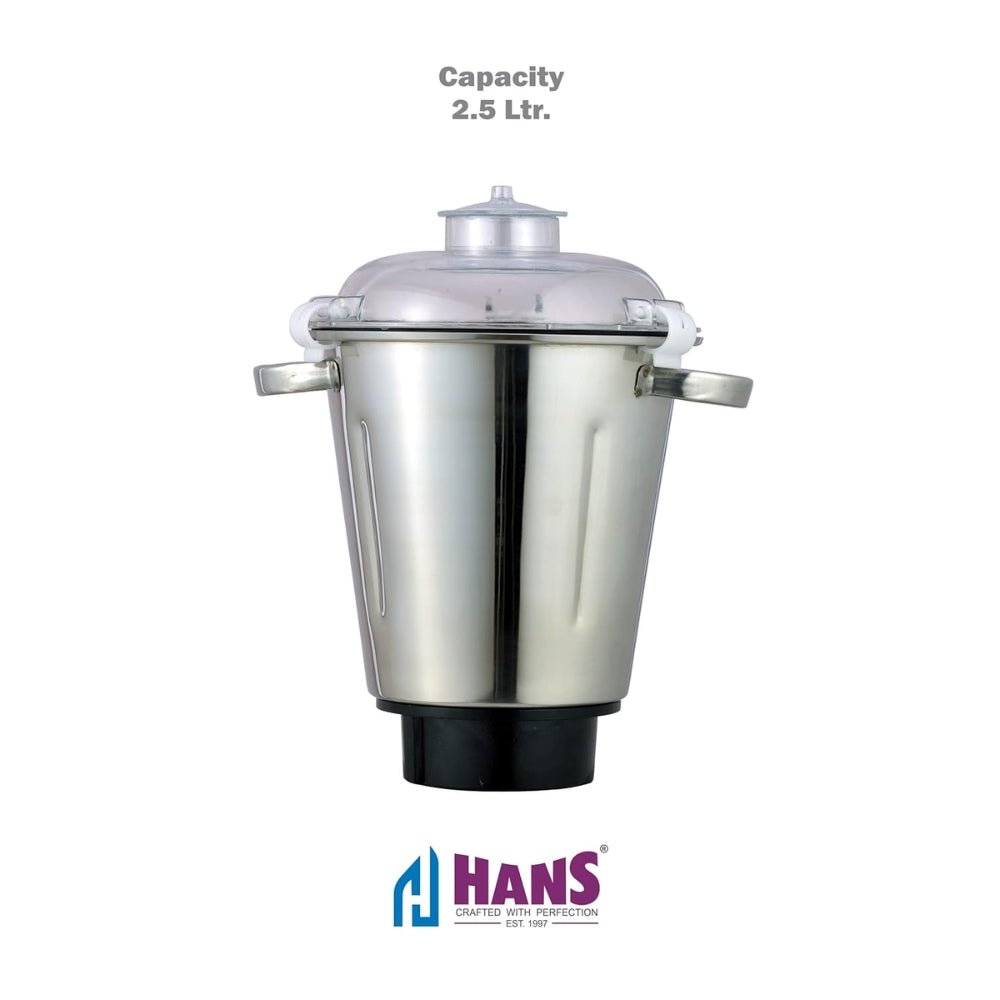 HANS Dominar X Pro 2200 Watts 3 HP Commercial Mixer Grinder With 2 Jar Heavy Duty | Black Grey - view 3