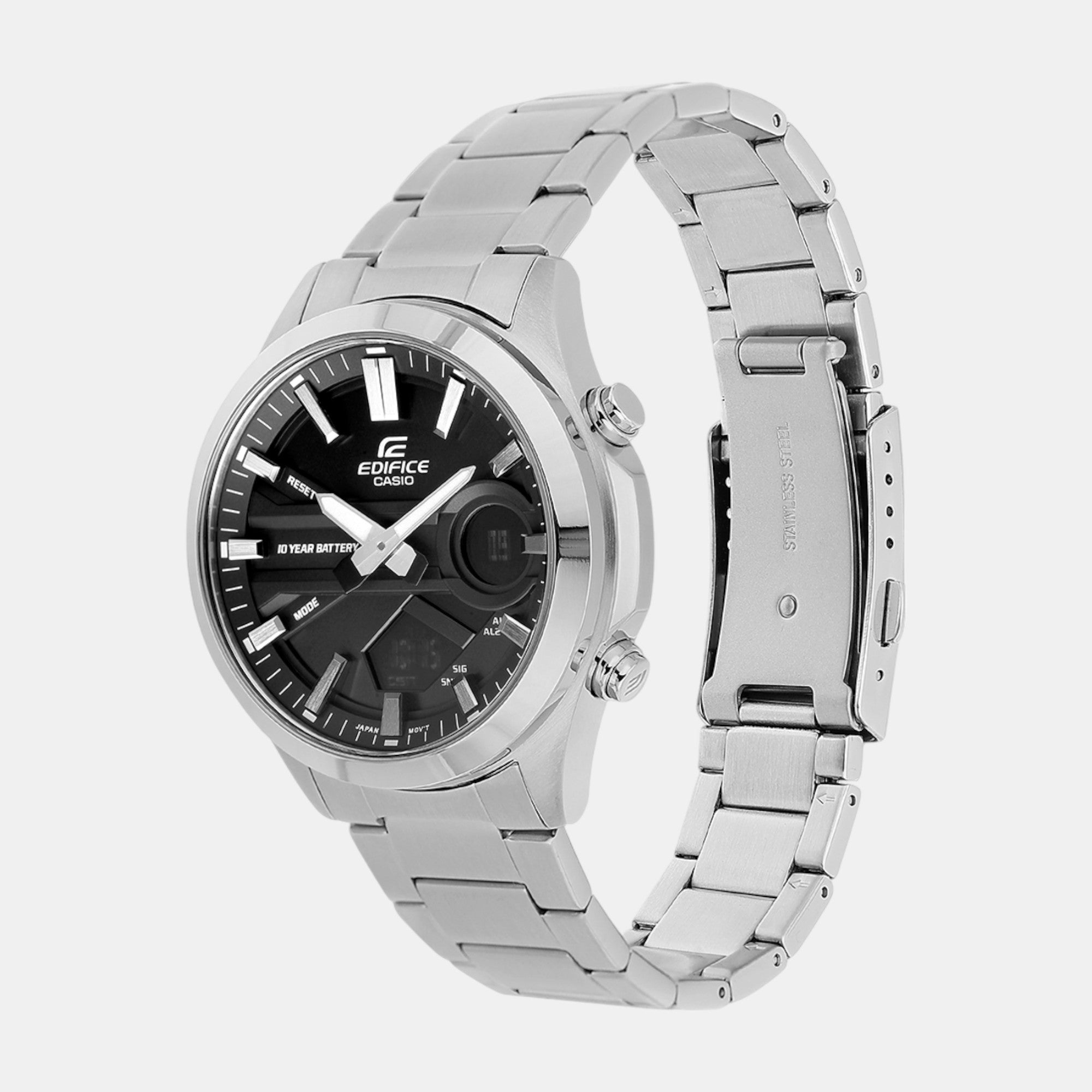 Casio Edifice Men Quartz Black Dial Analog-Digital Stainless Steel Watch ED624 - view 5