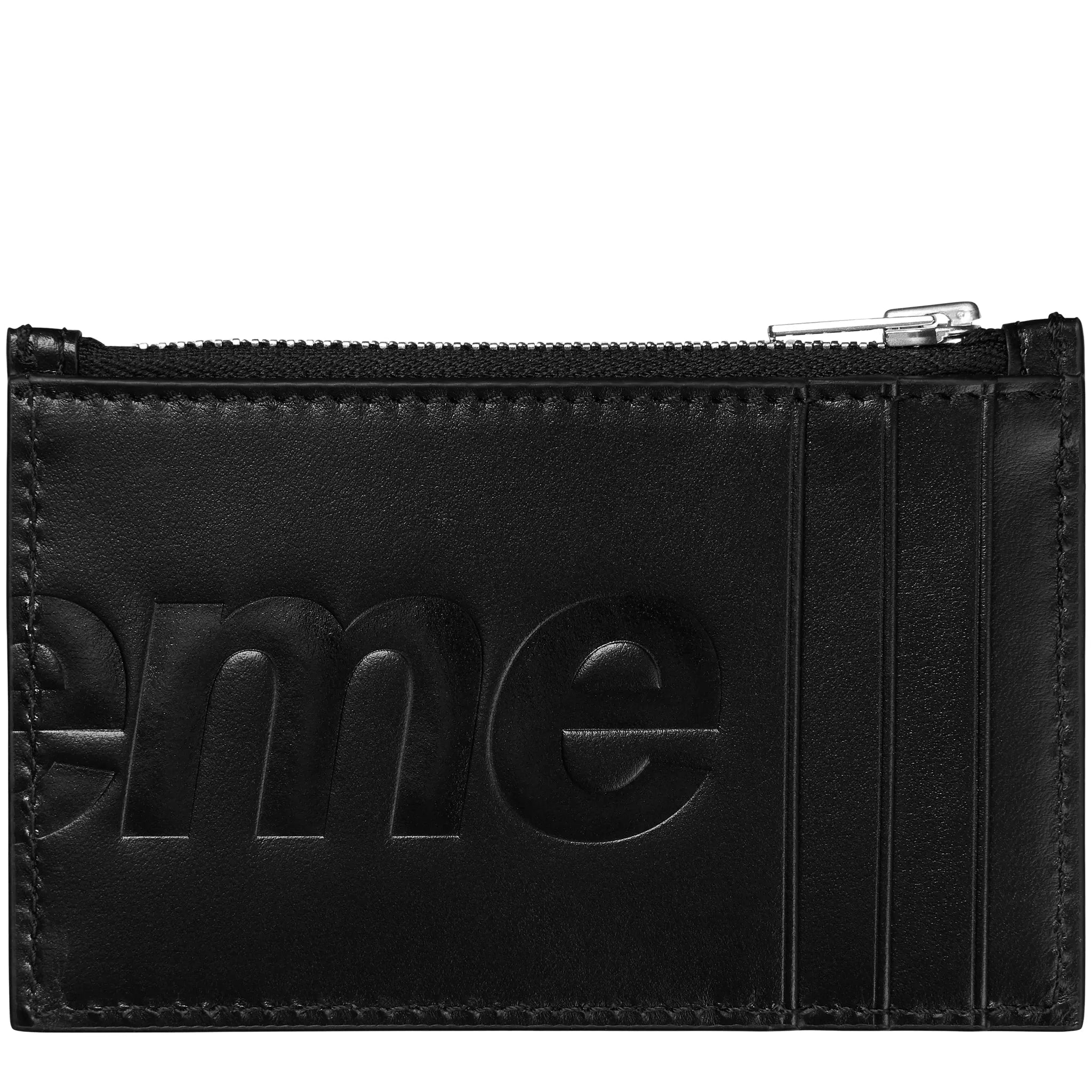 Supreme Leather Black Zipped Card Holder (FW25) - view 2