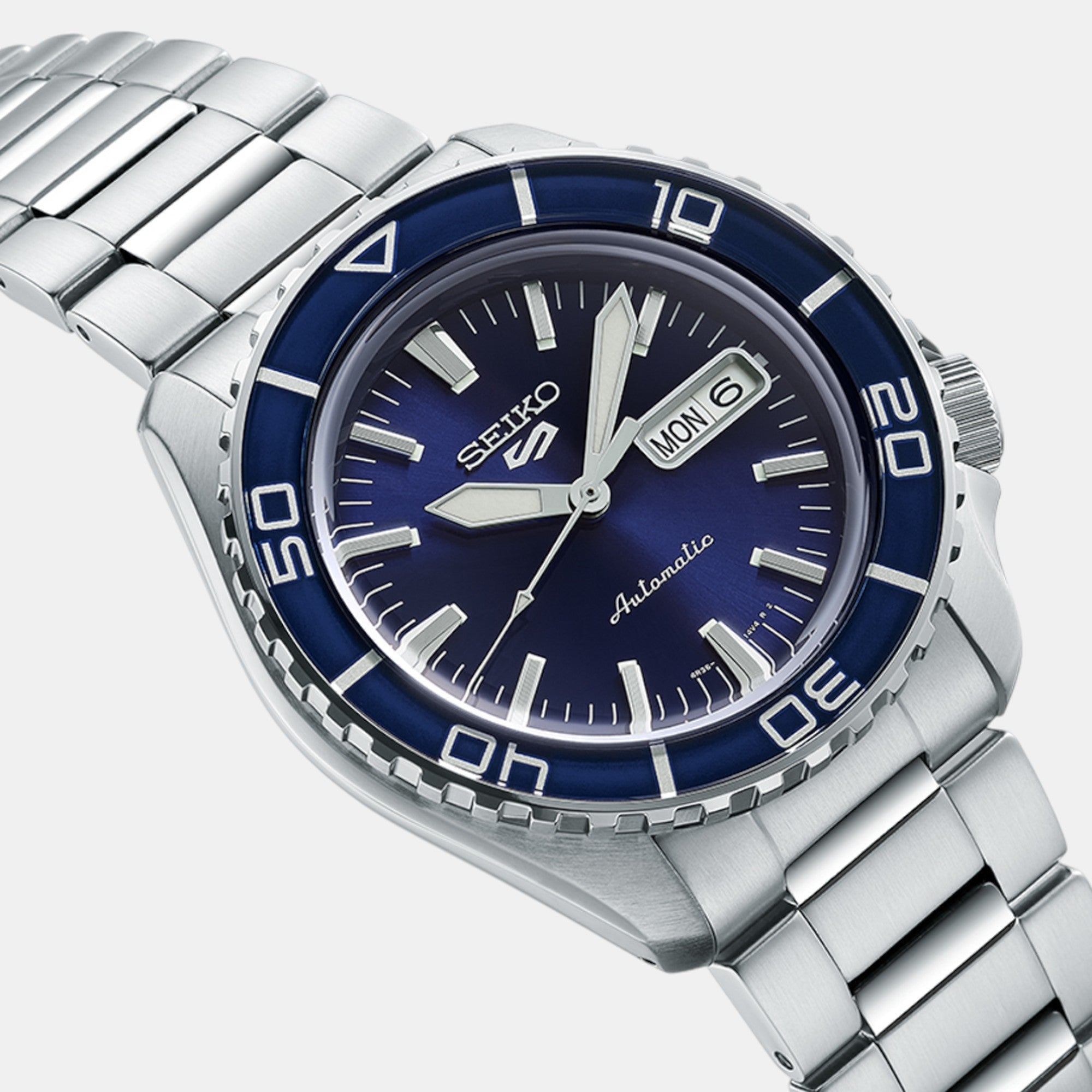 Seiko 5 Sports Men Automatic Blue Dial Analog Stainless Steel Watch SRPK97K1 - view 3