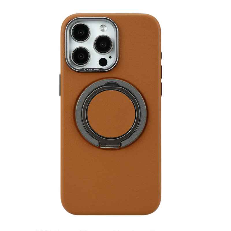 KShop Leather Magnetic Ring Case For iPhone 15 Plus - view 3