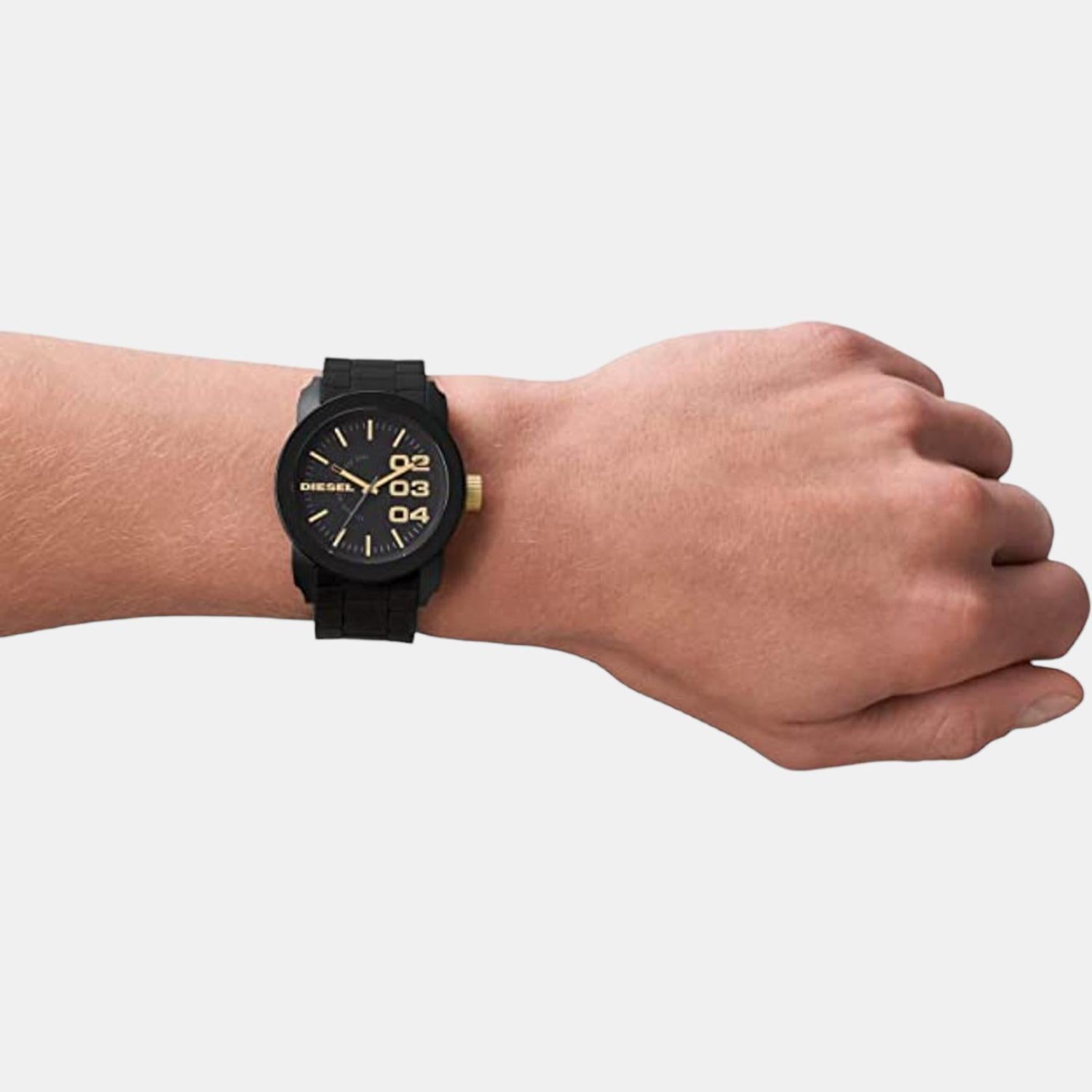 Diesel Double Down Men Quartz Black Dial Analog Silicone Watch DZ1972 - view 4