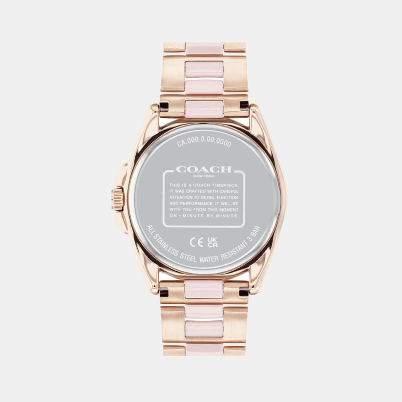 Coach Greyson Women Quartz Pink Dial Analog Stainless Steel Watch 14504188 - view 3