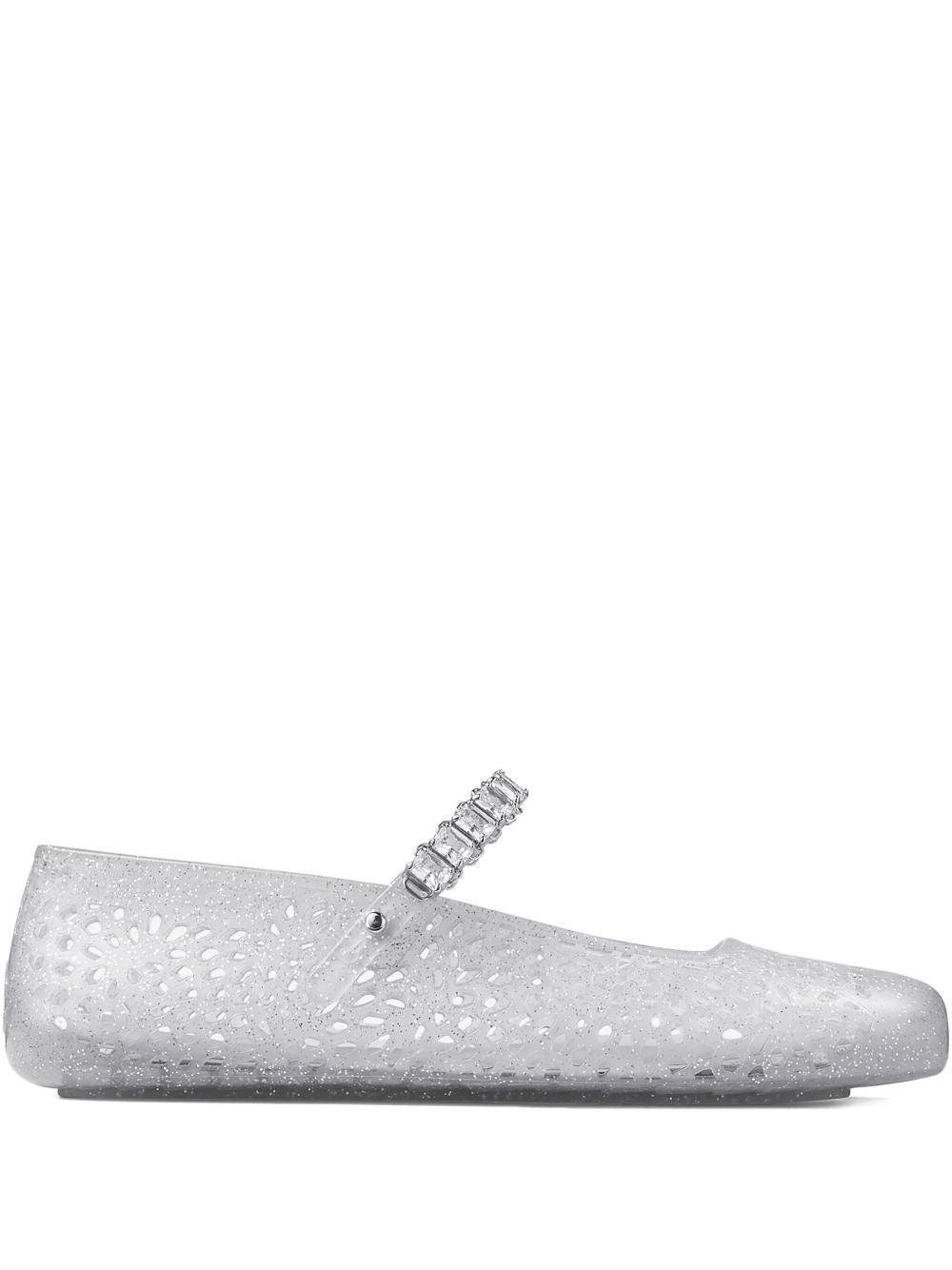 JIMMY CHOO Flat shoes SILVER – 100% Tpu