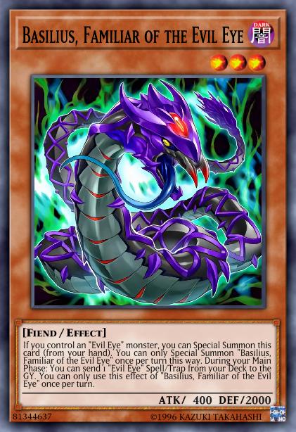 Basilius familiar – Yu-Gi-Oh! Basilius, Familiar of the Evil Eye - INCH-EN030 - Super Rare - 1st Edition