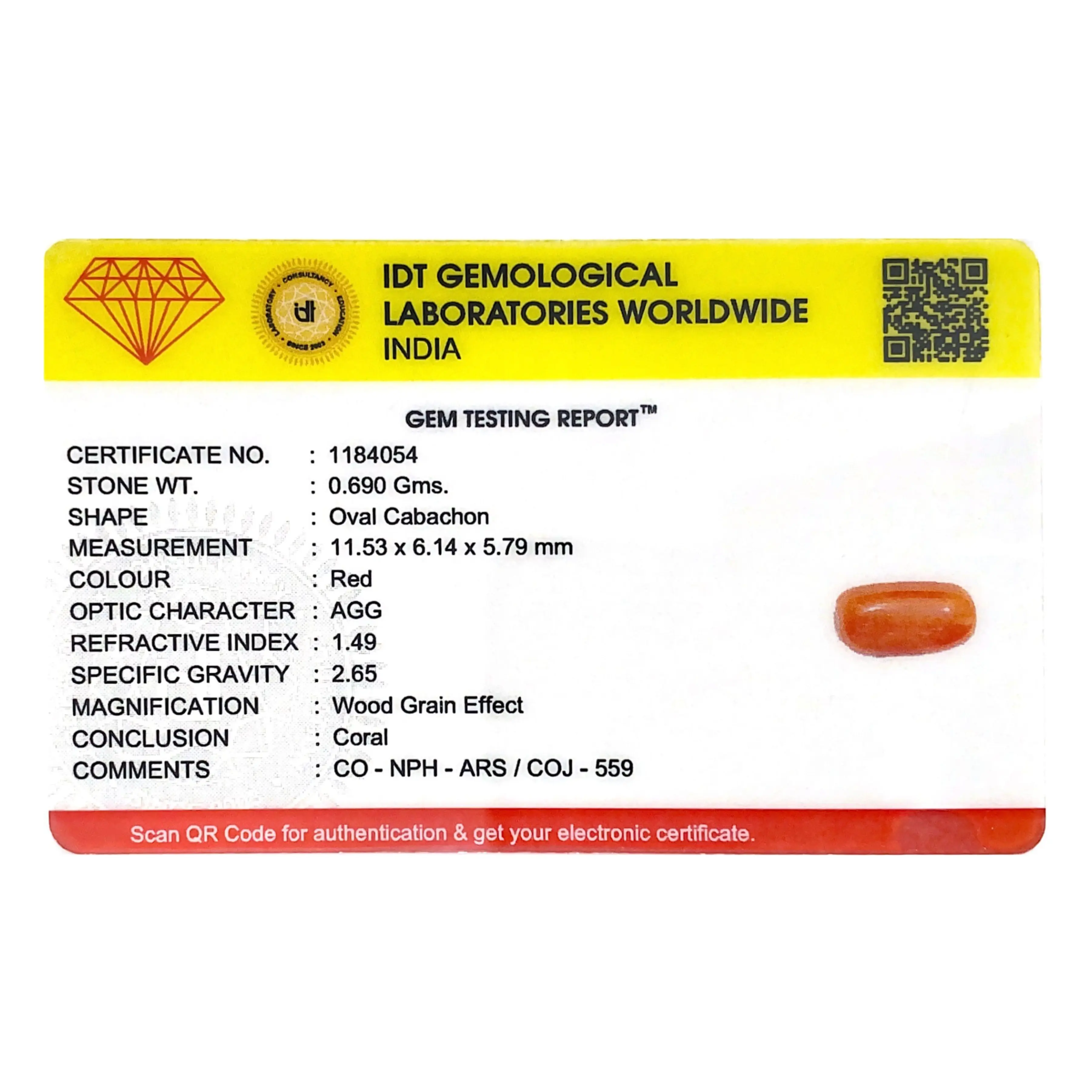 Pramogh Red Coral - 3.45 Carat - view 4
