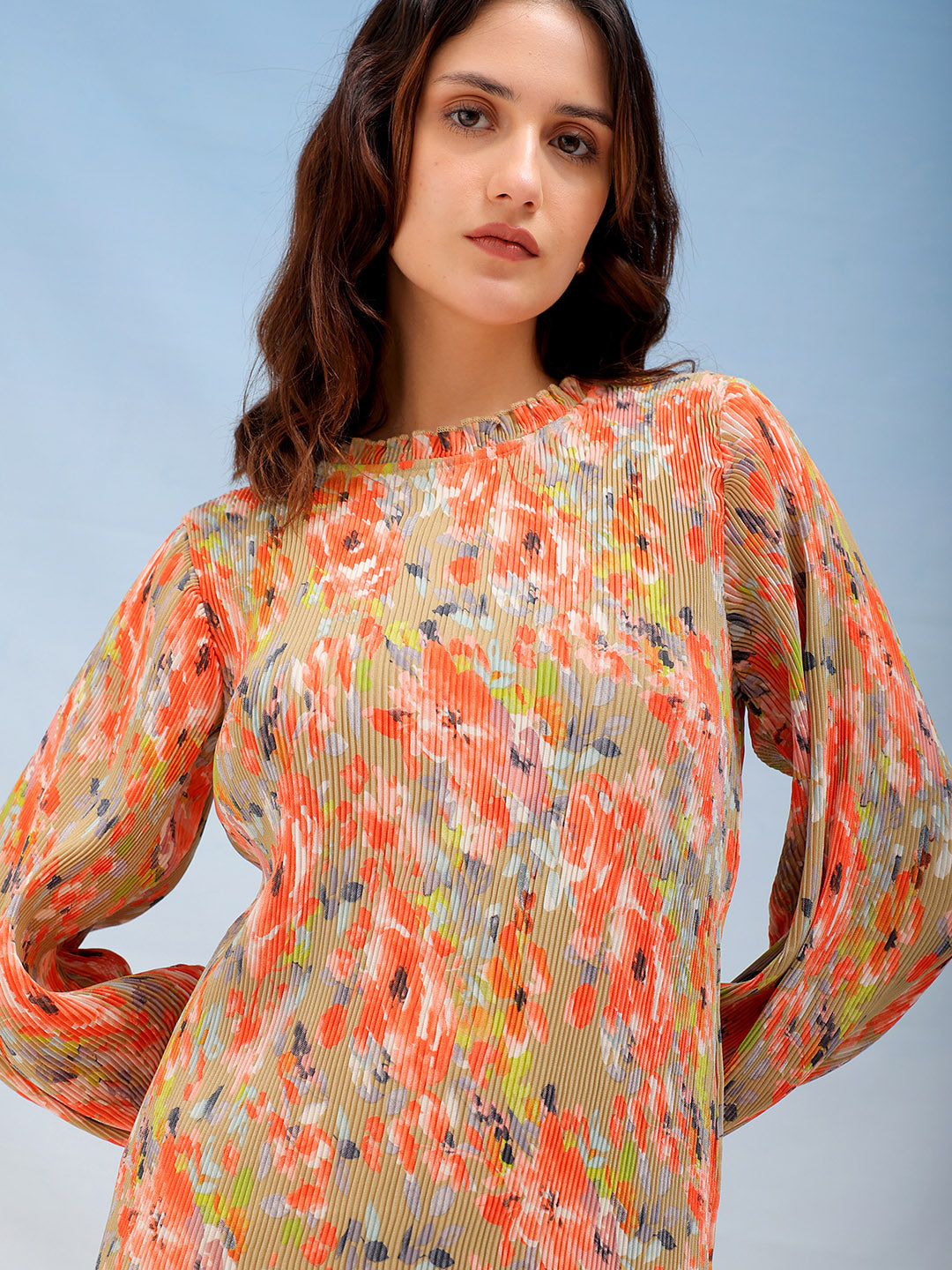 Freehand By The Indian Garage Co Women's Floral Straight Pleated Dress