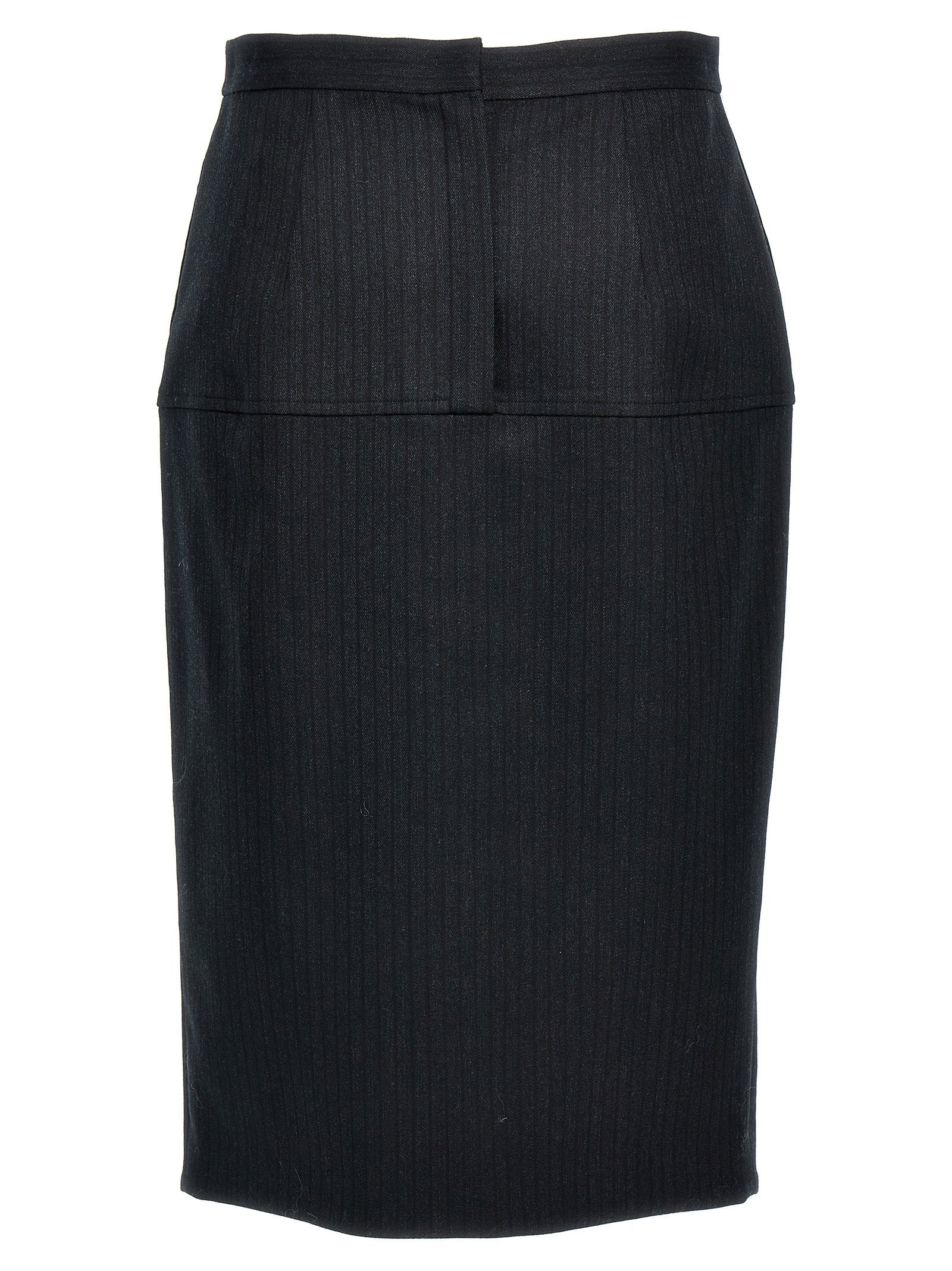 Fendi Pinstriped Wool Skirt - view 2